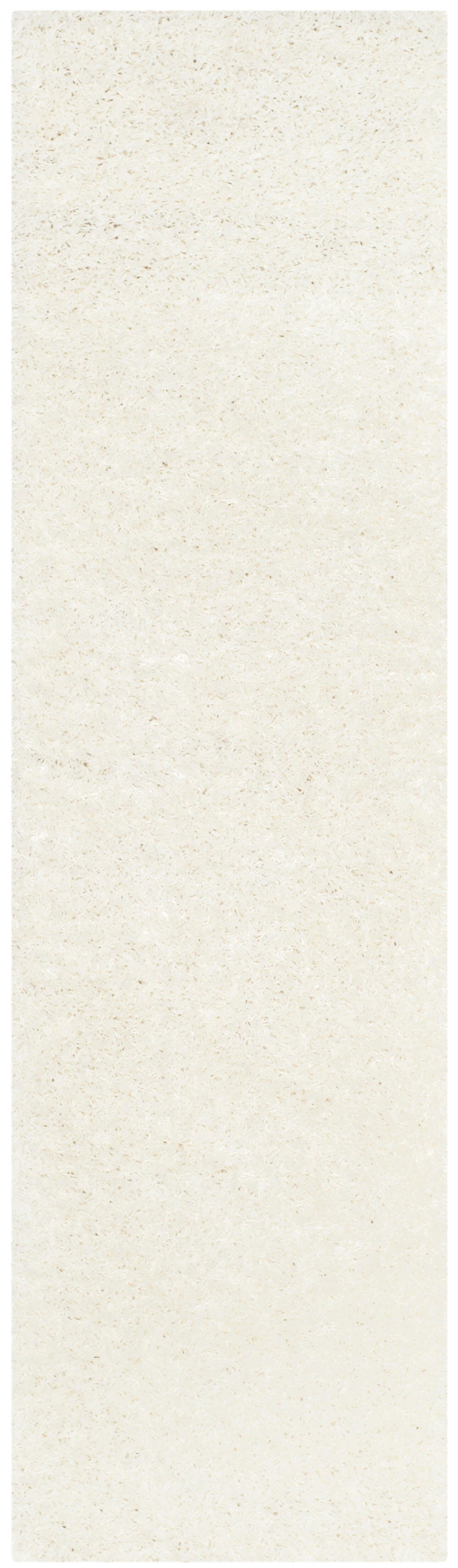 Safavieh Athens Shag Athens Shag 2'3" x 8' Runner, White, large