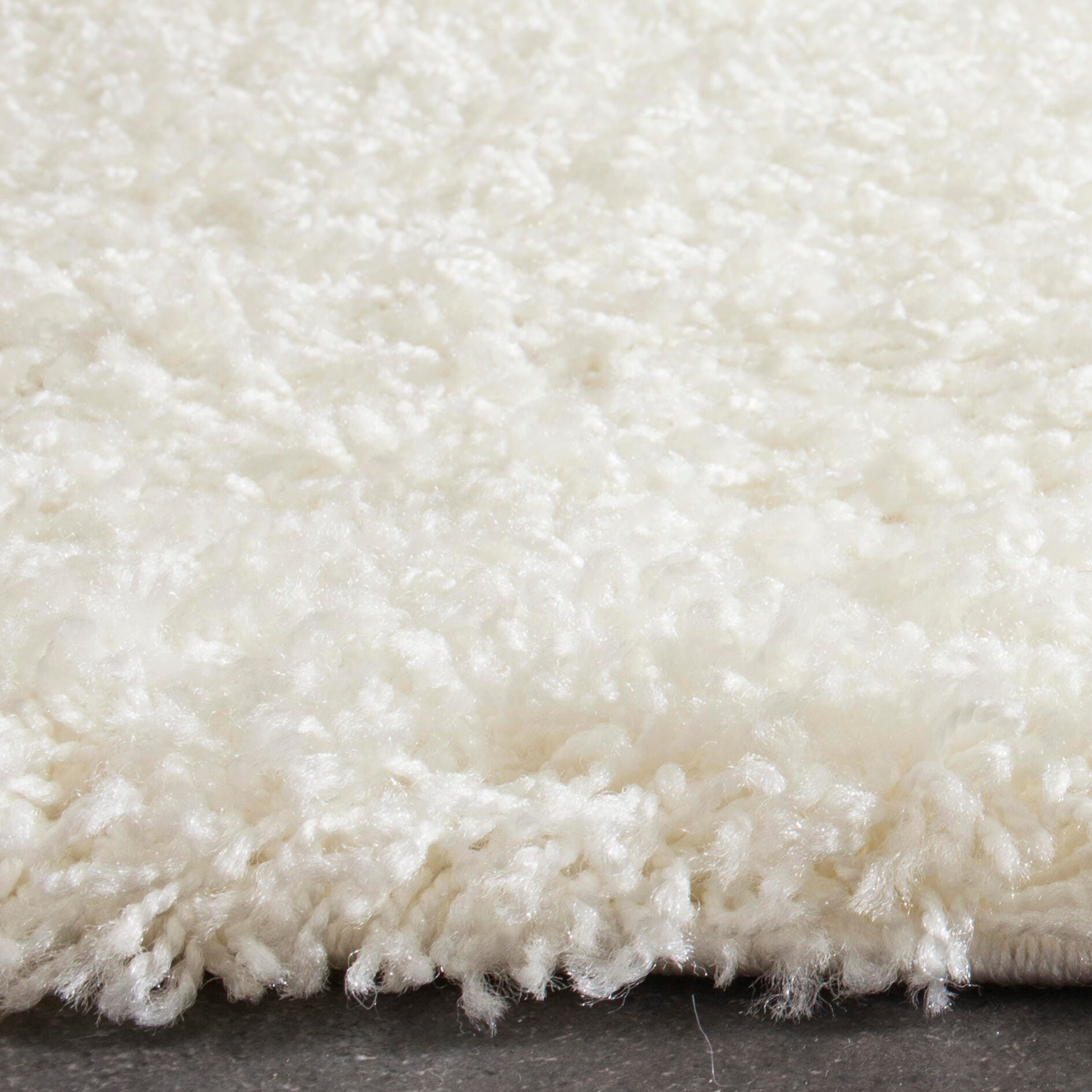 Safavieh Athens Shag Athens Shag 2'3" x 8' Runner, White, large