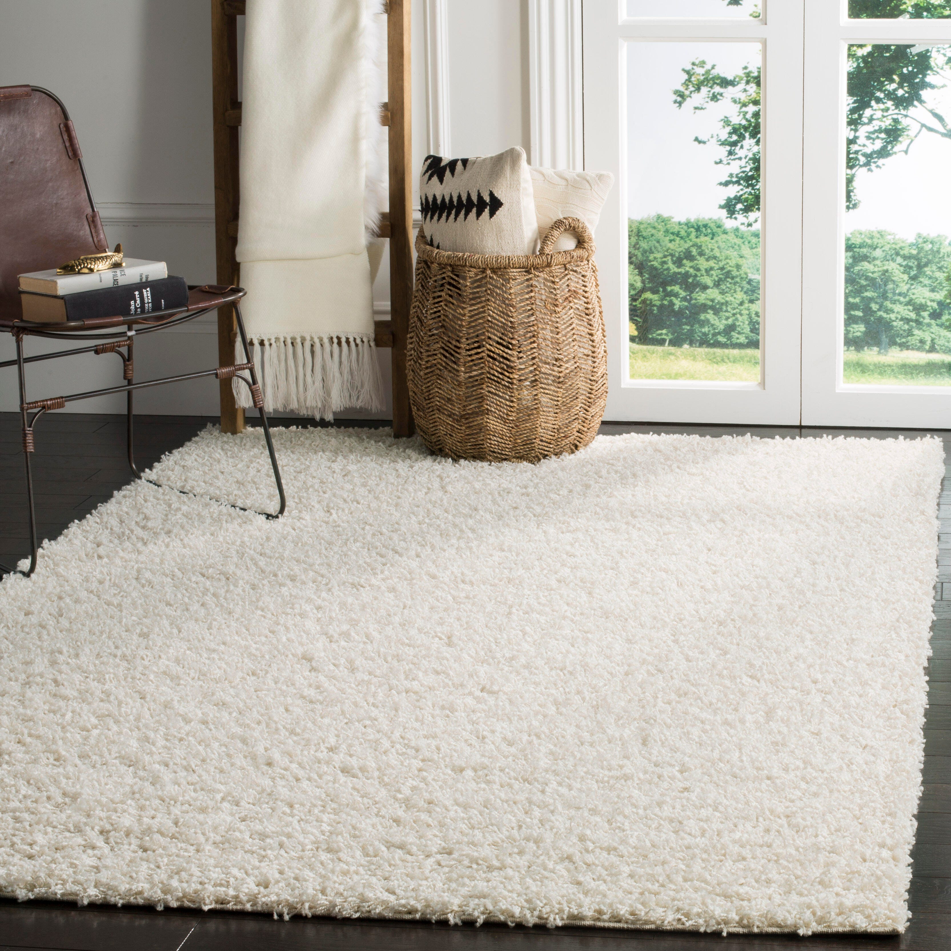 Safavieh Athens Shag 8' x 10' Area Rug, White, large