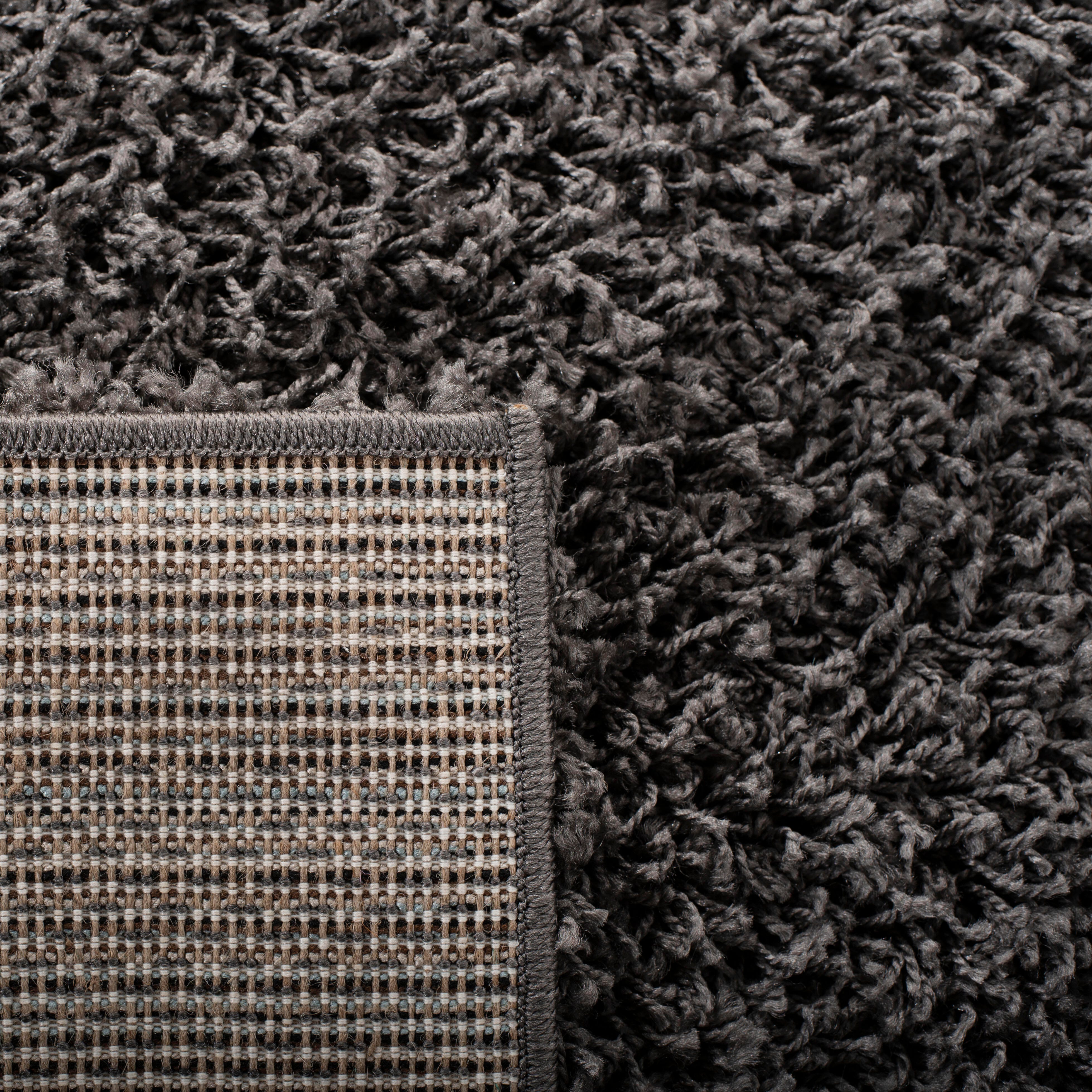 Safavieh Athens Shag Athens Shag 4' x 6' Area Rug, Charcoal, large