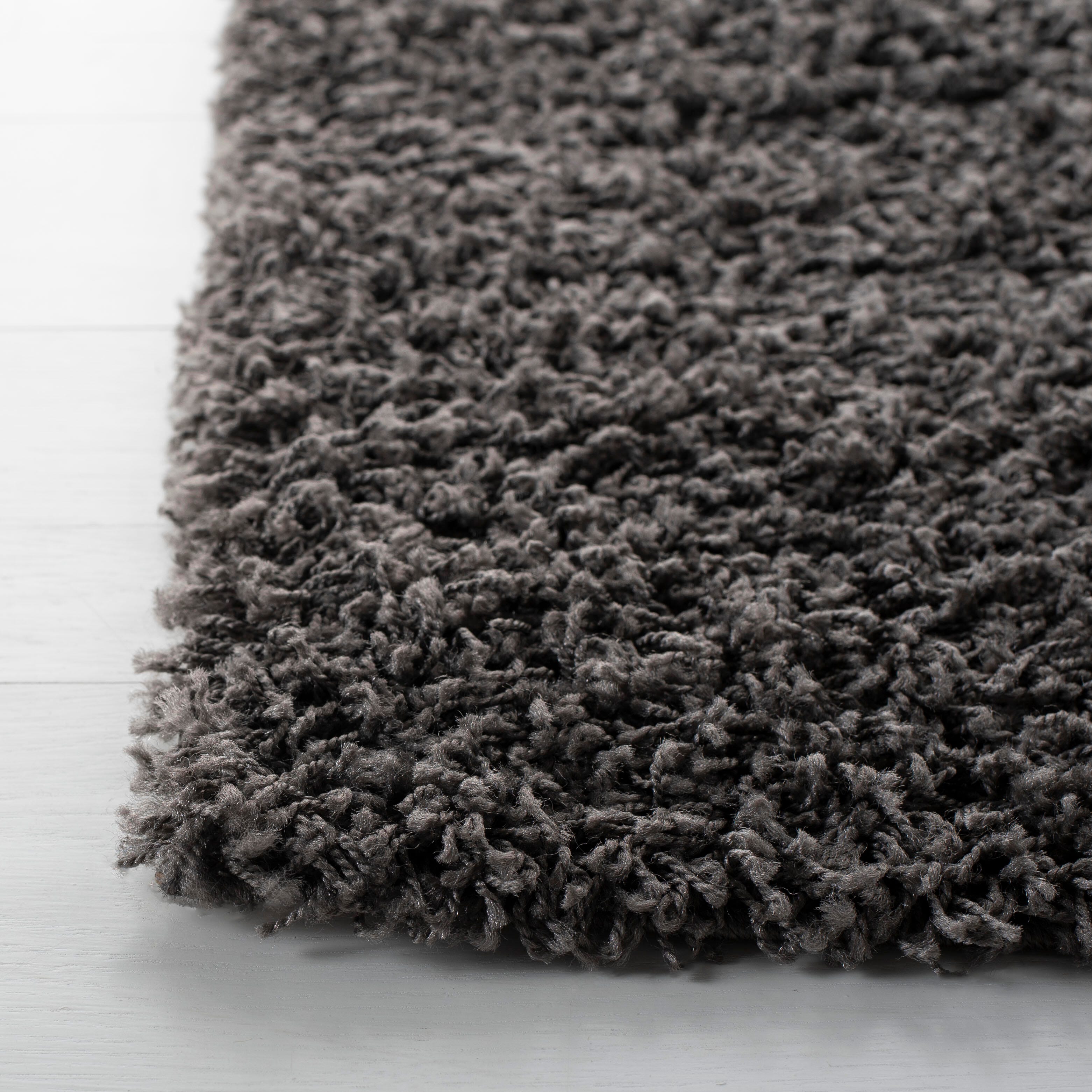 Safavieh Athens Shag Athens Shag 4' x 6' Area Rug, Charcoal, large