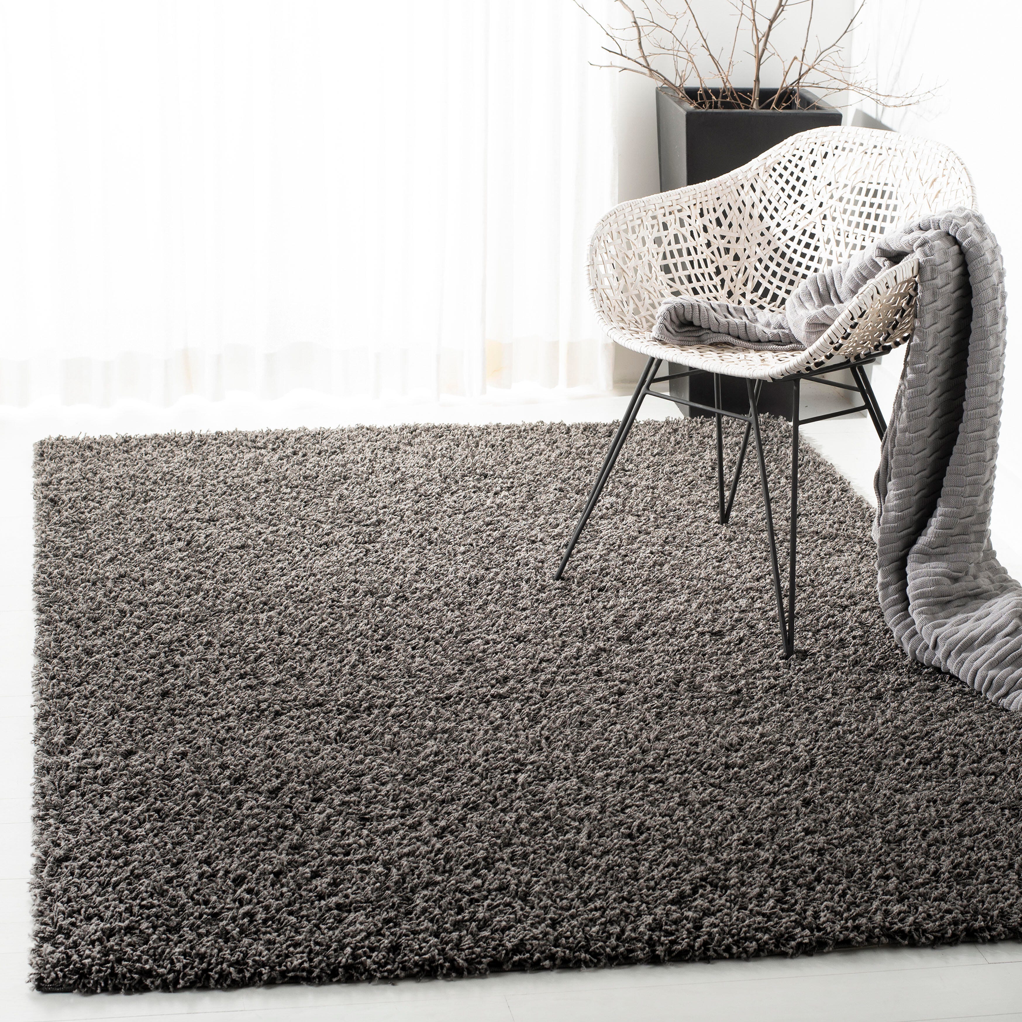 Safavieh Athens Shag 5'1" x 7'6" Area Rug, Charcoal, rollover