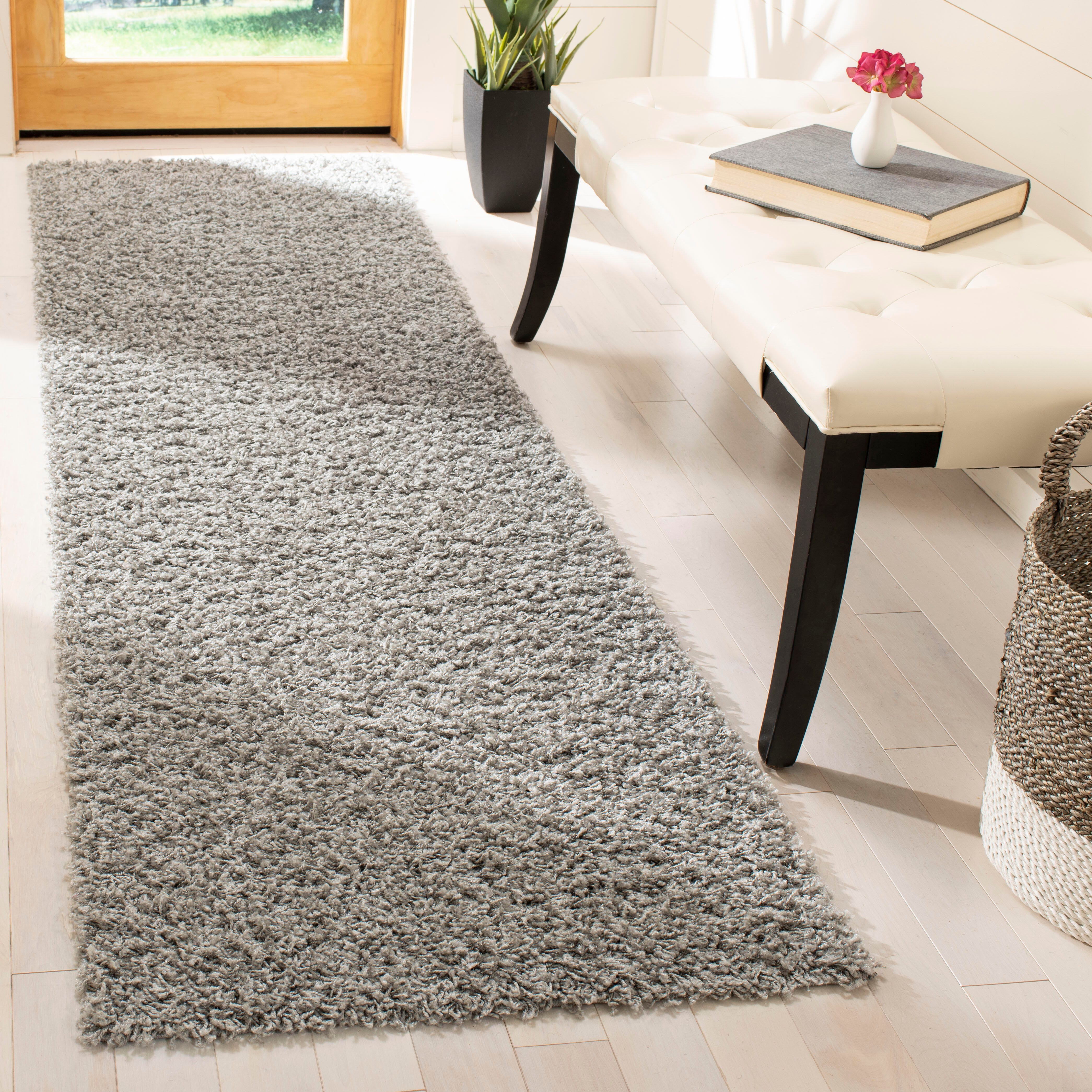 Safavieh Athens Shag 2'3" x 8' Runner, Gray, large