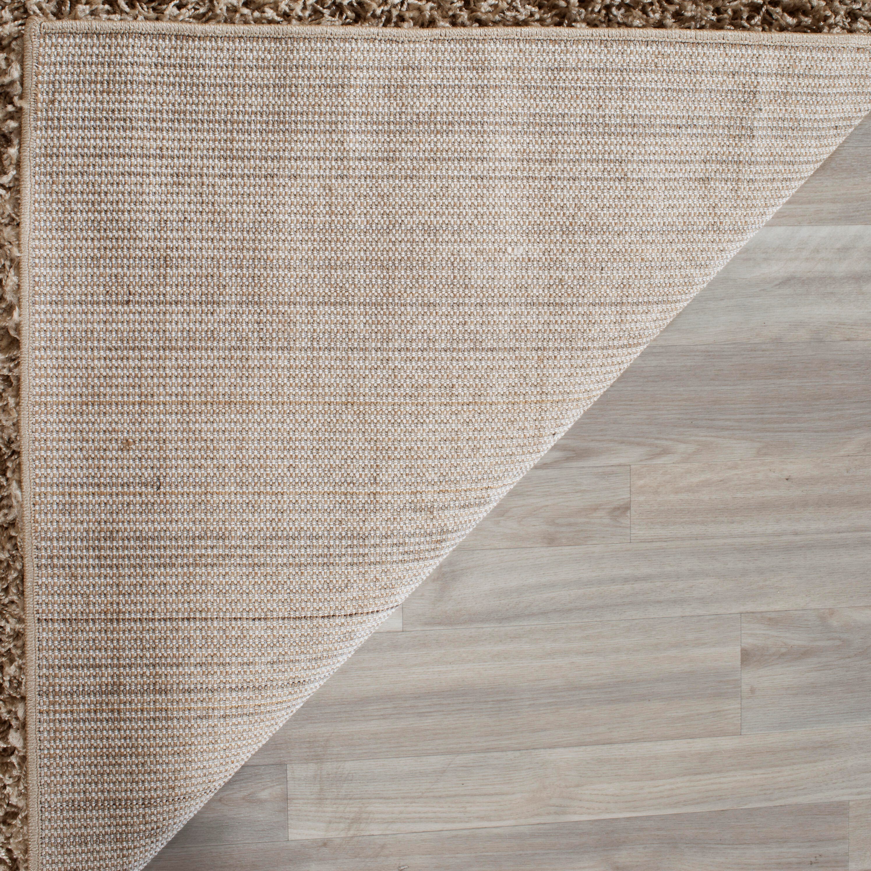 Safavieh Athens Shag Athens Shag 6'7" x 6'7" Square Area Rug, Tan, large