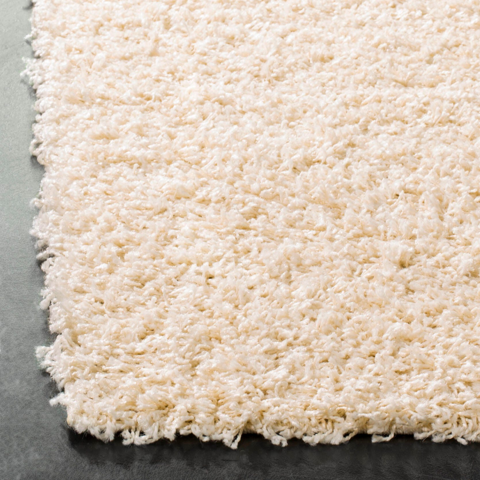 Safavieh Athens Shag Athens Shag 6' x 9' Area Rug, White, large