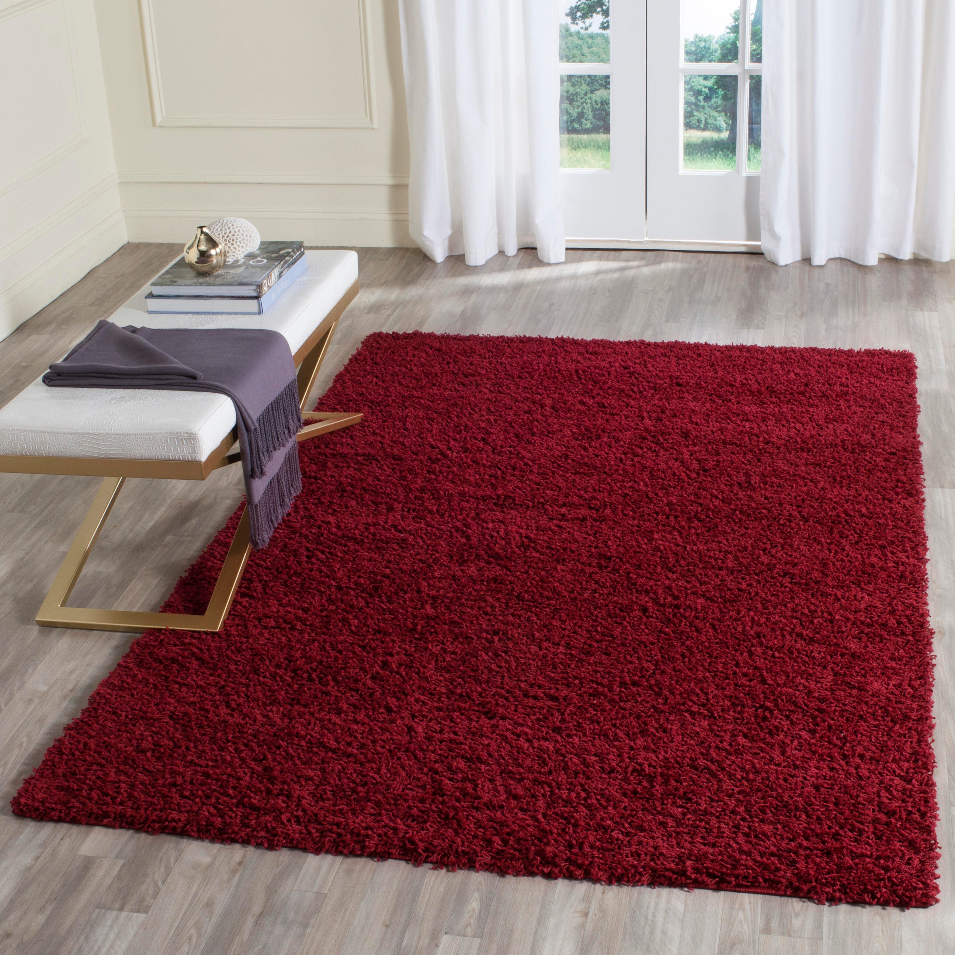 Safavieh Athens Shag 6' x 9' Area Rug, Red, large