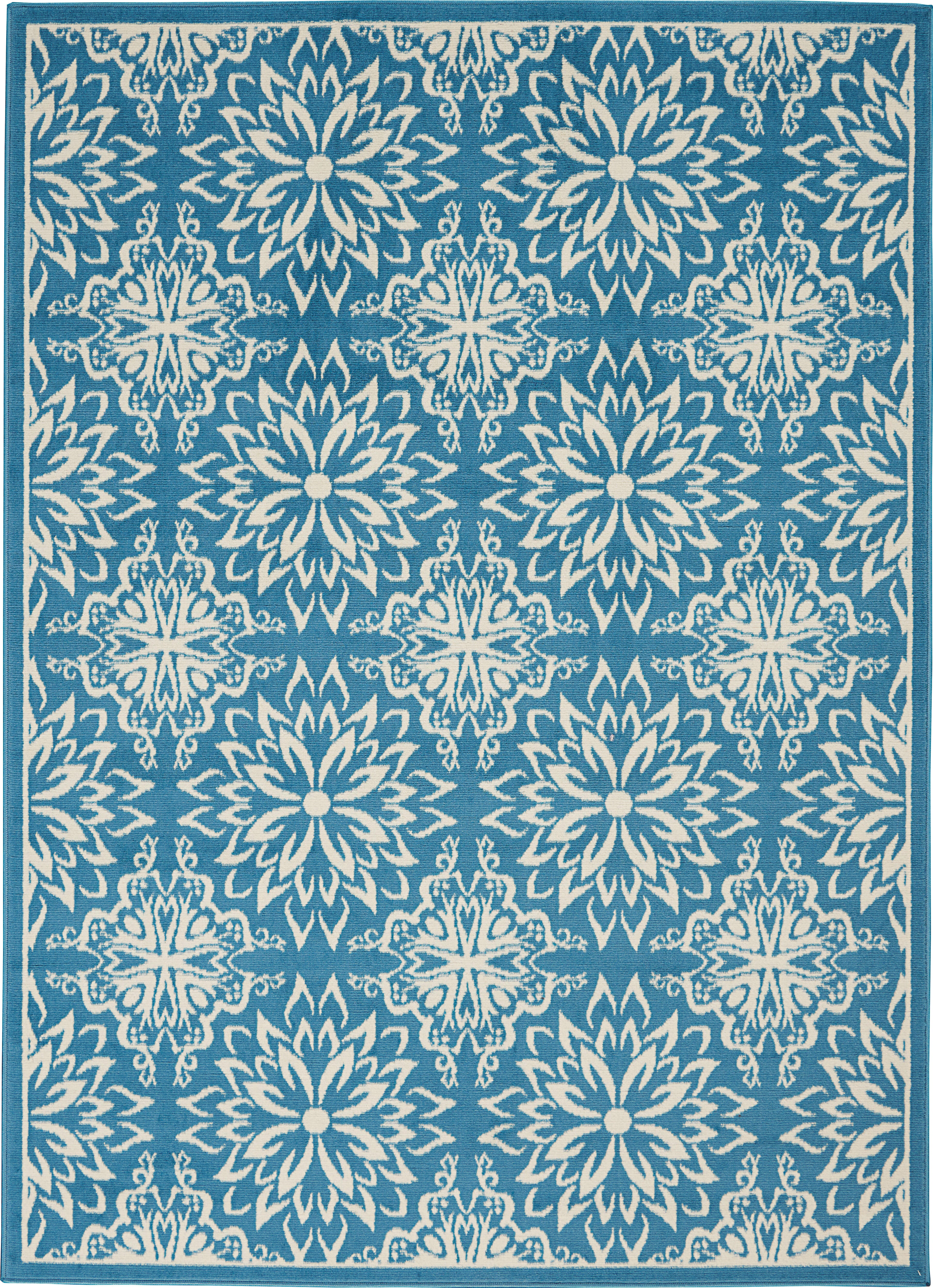 Nourison Home Nourison Jubilant 6' x 9' Ivory/Blue Farmhouse Indoor Rug, Ivory/Blue, large