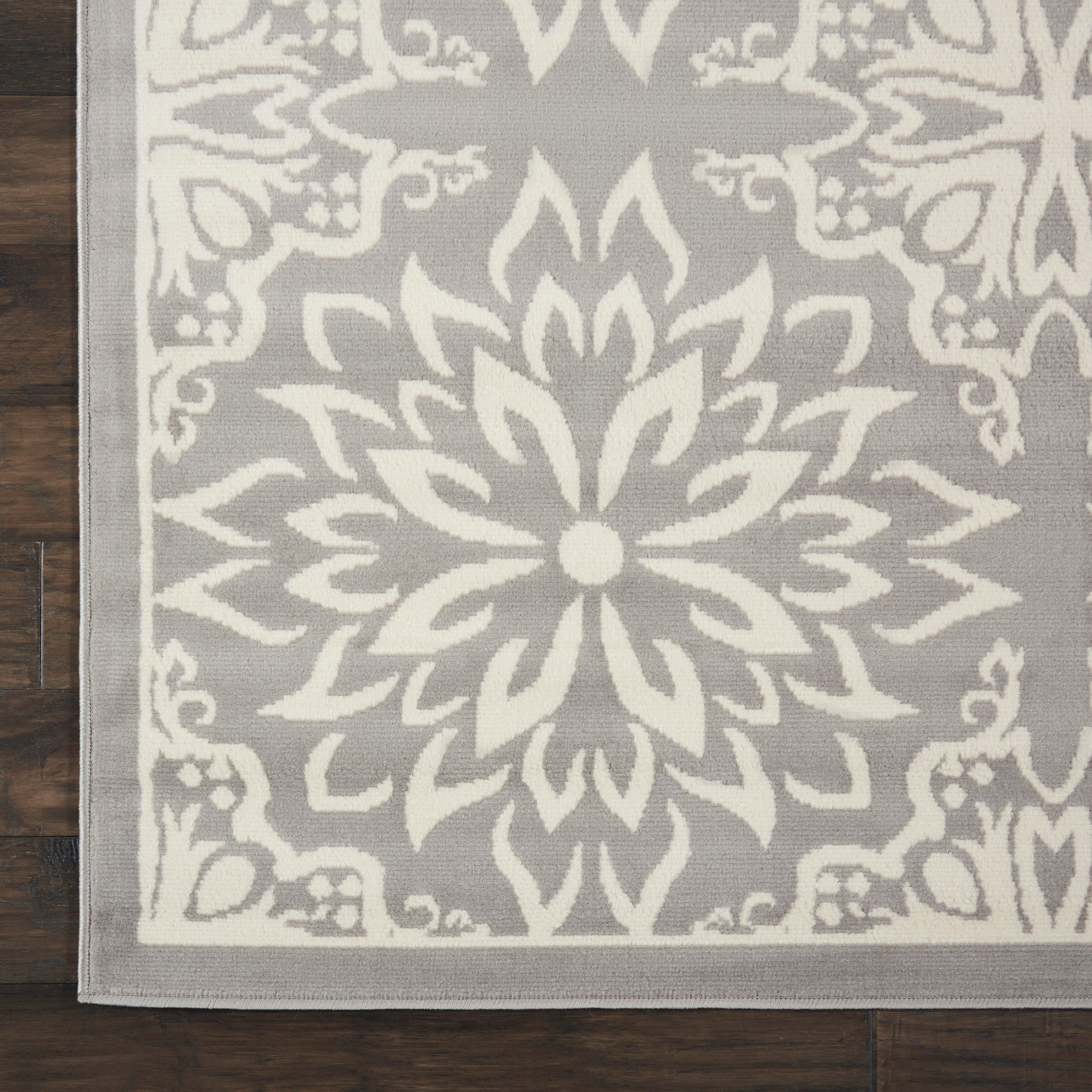 Nourison Home Nourison Jubilant 3' x 5' Ivory/Grey Farmhouse Indoor Rug, Ivory/Gray, large