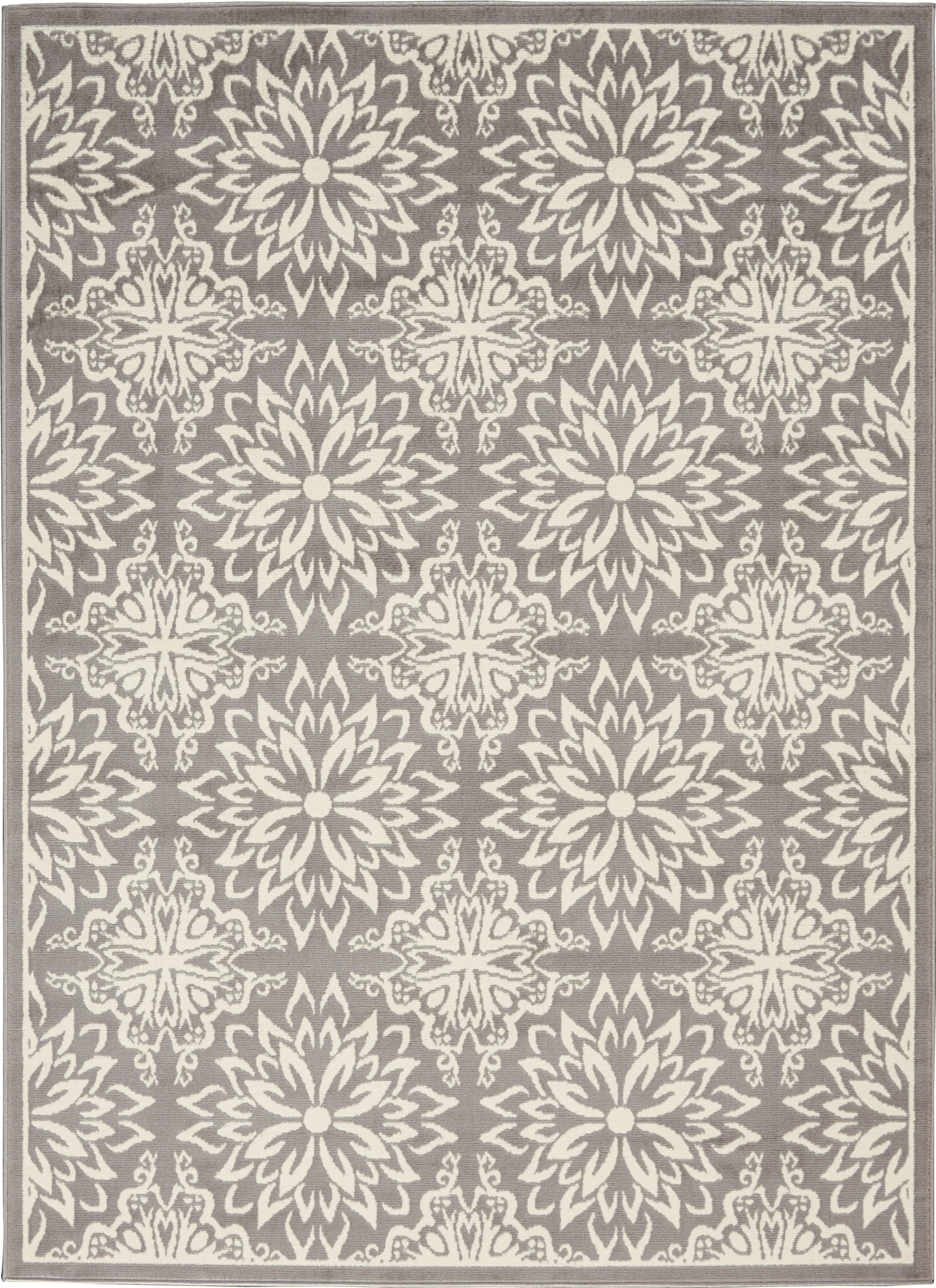 Nourison Home Nourison Jubilant 5'3" x 7'3" Ivory/Grey Farmhouse Indoor Rug, Ivory/Gray, large