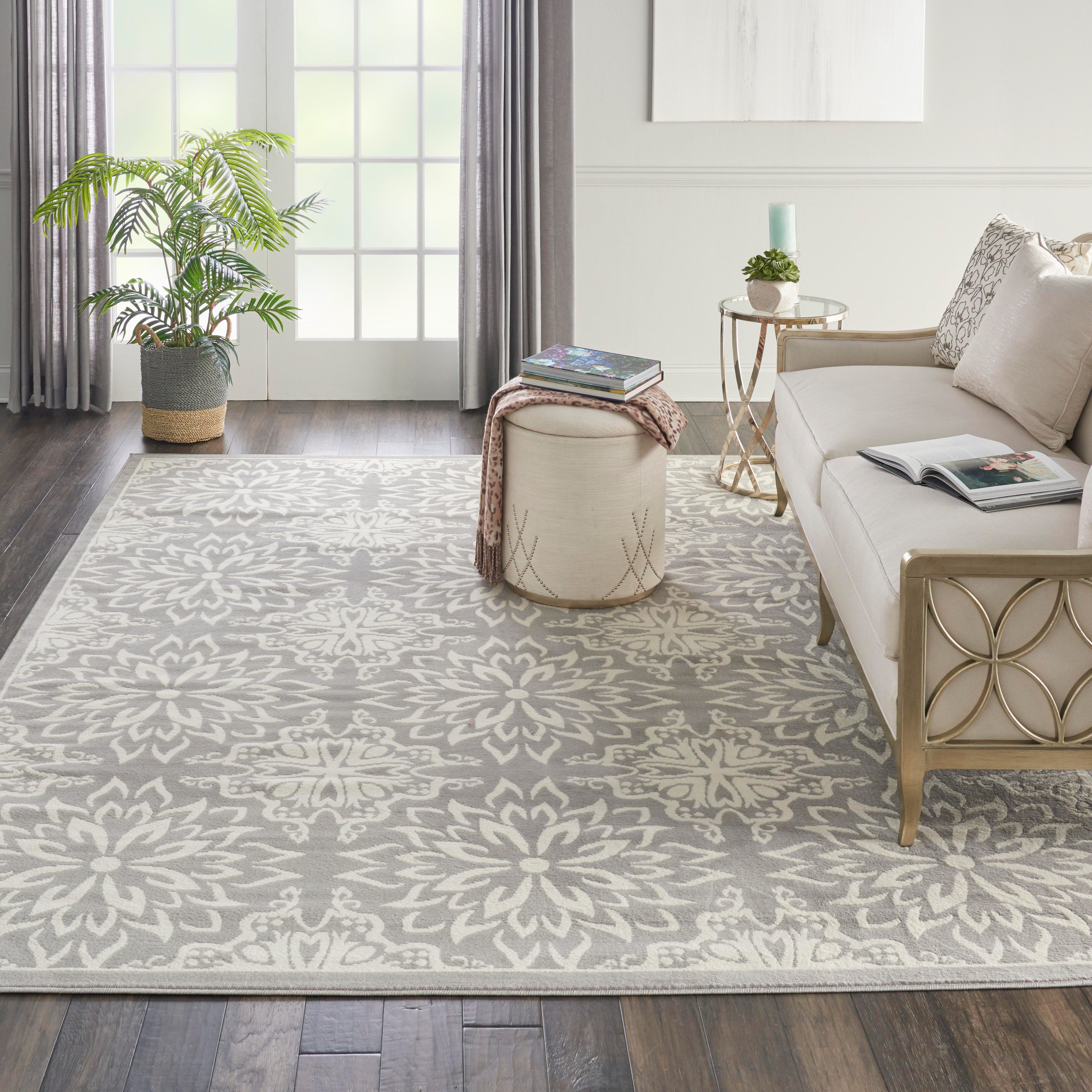 Nourison Home Nourison Jubilant 7' x 10' Ivory/Grey Farmhouse Indoor Rug, Ivory/Gray, rollover