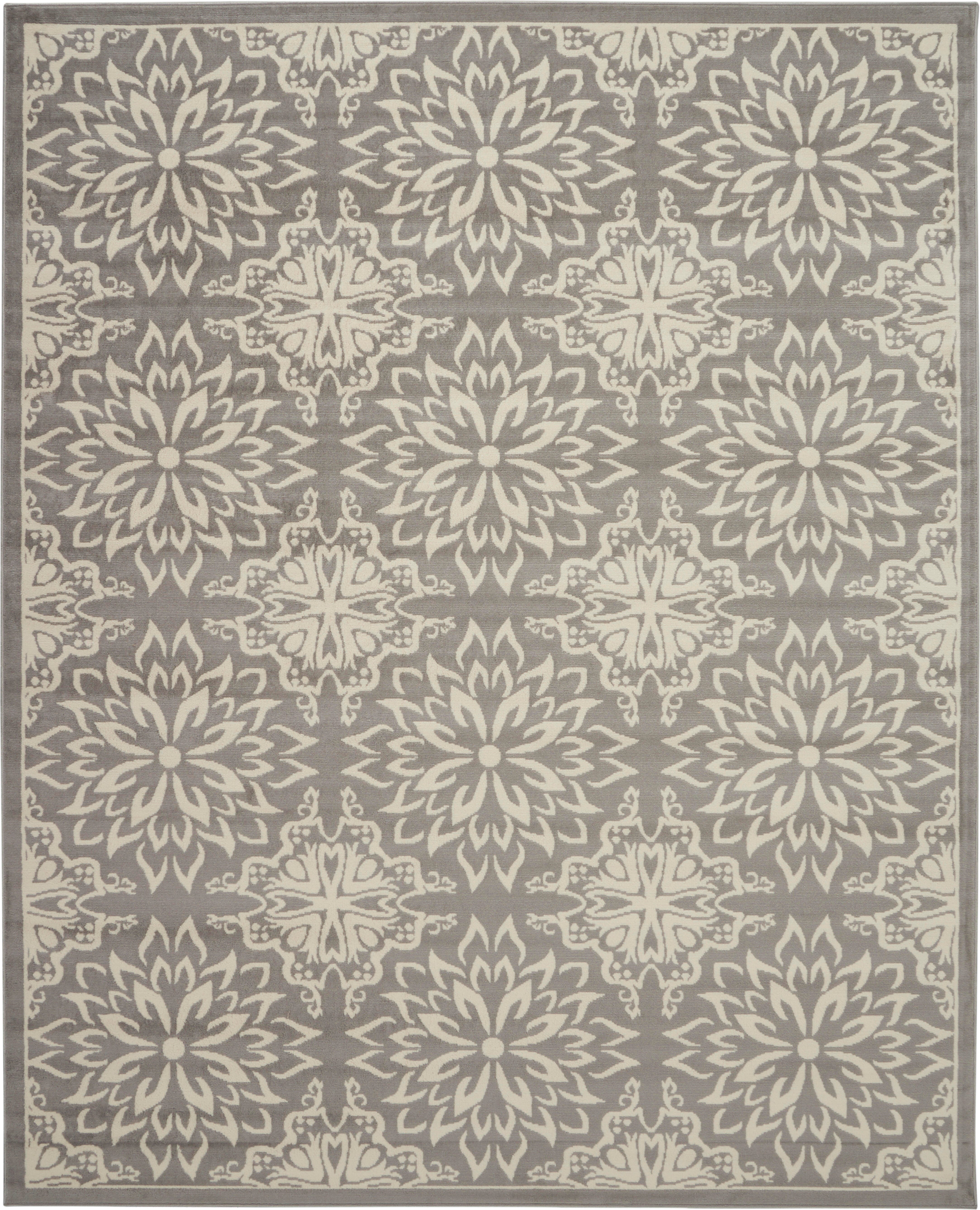 Nourison Home Nourison Jubilant 7' x 10' Ivory/Grey Farmhouse Indoor Rug, Ivory/Gray, large