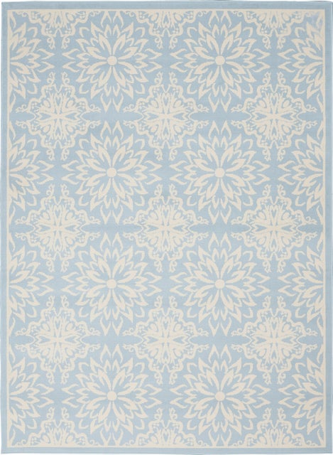 Nourison Home Jubilant 5'3" x 7'3" Ivory/Light Blue Farmhouse Indoor Rug