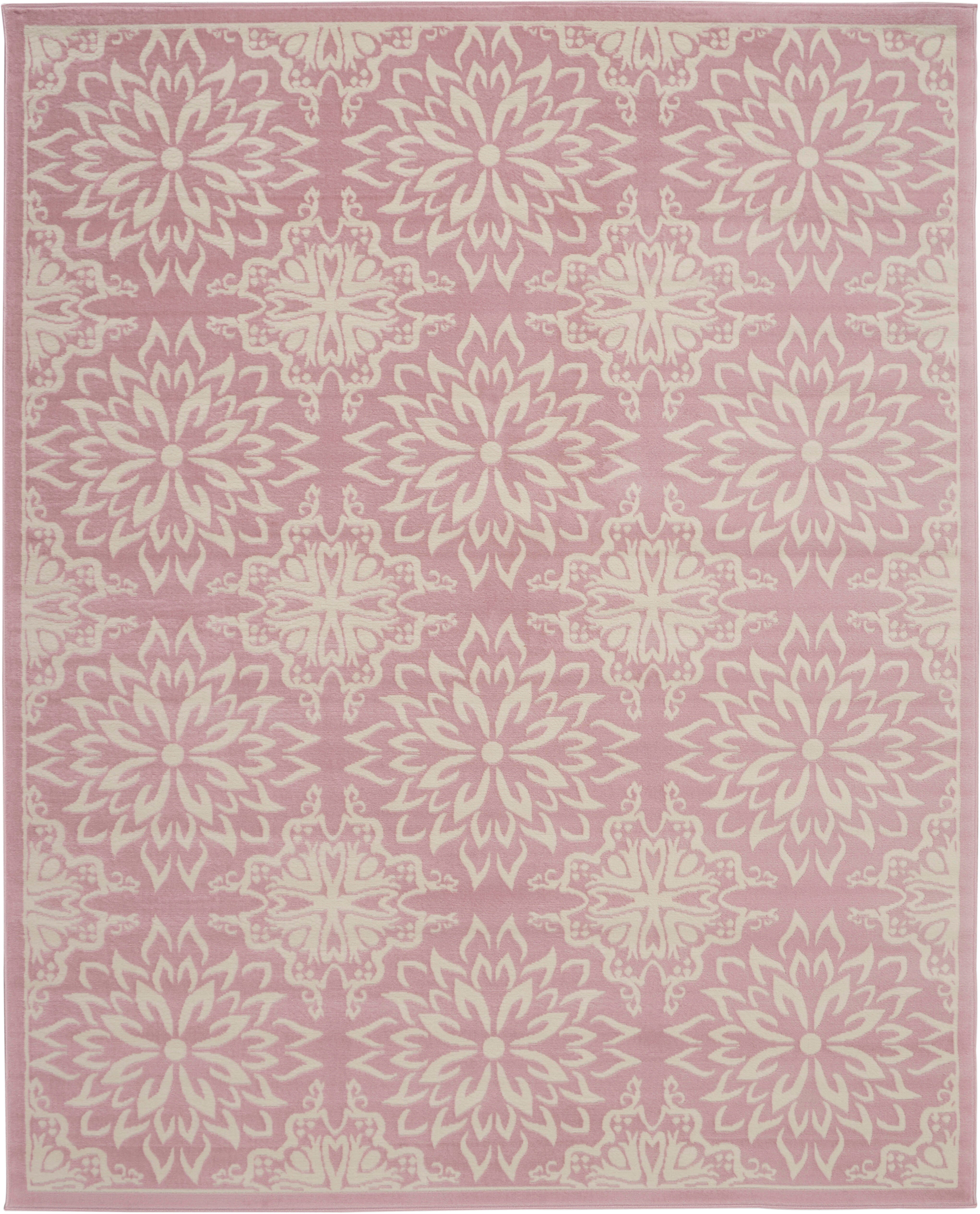 Nourison Home Nourison Jubilant 7' x 10' Ivory/Pink Farmhouse Indoor Rug, Ivory/Pink, large