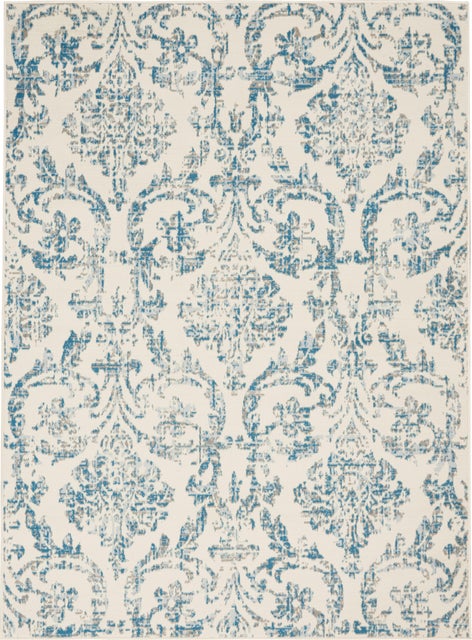 Nourison Home Jubilant 6' x 9' Ivory/Blue Vintage Indoor Rug, Ivory/Blue