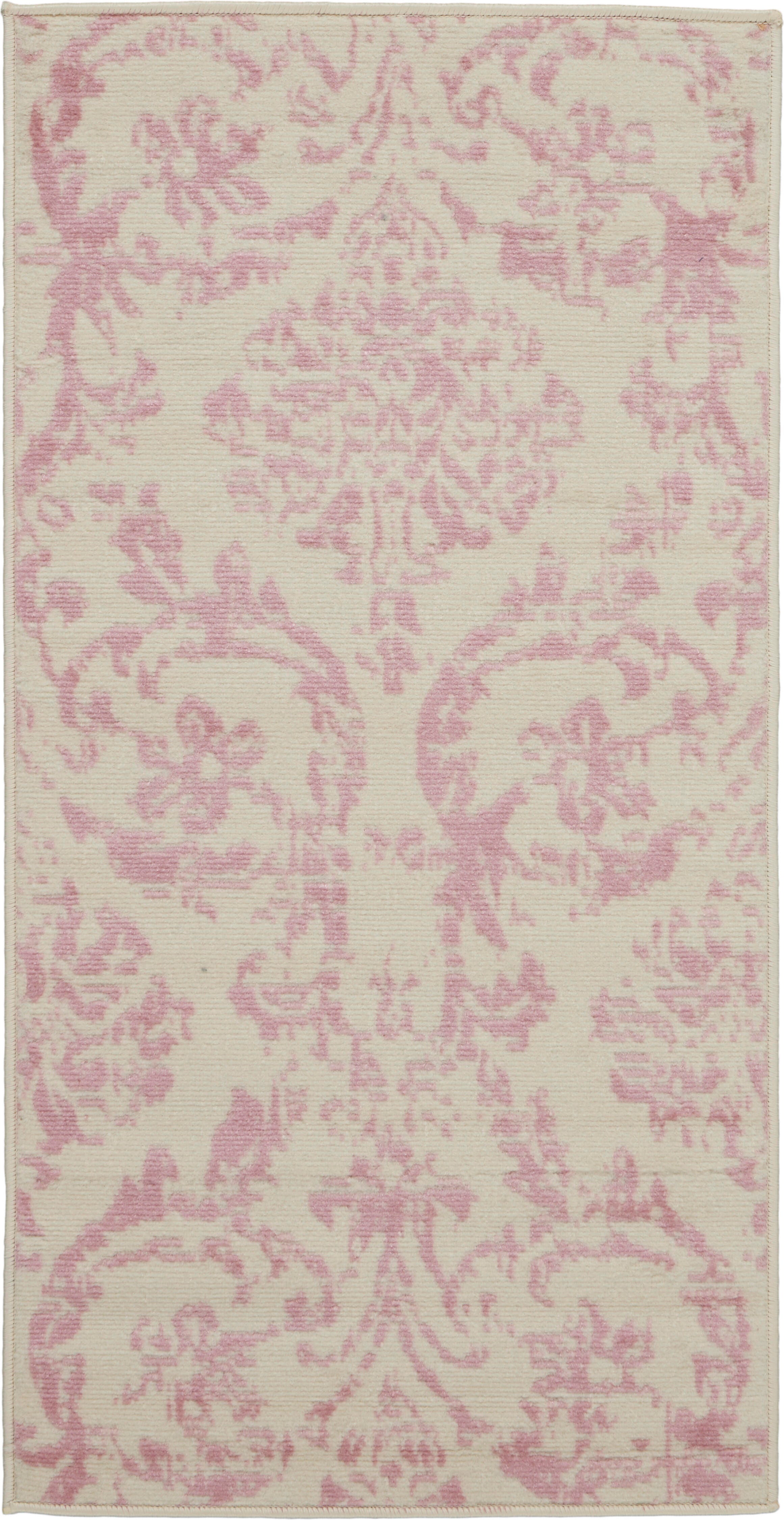 Nourison Home Nourison Jubilant 2' x 4' Ivory/Pink Vintage Indoor Rug, Ivory/Pink, large