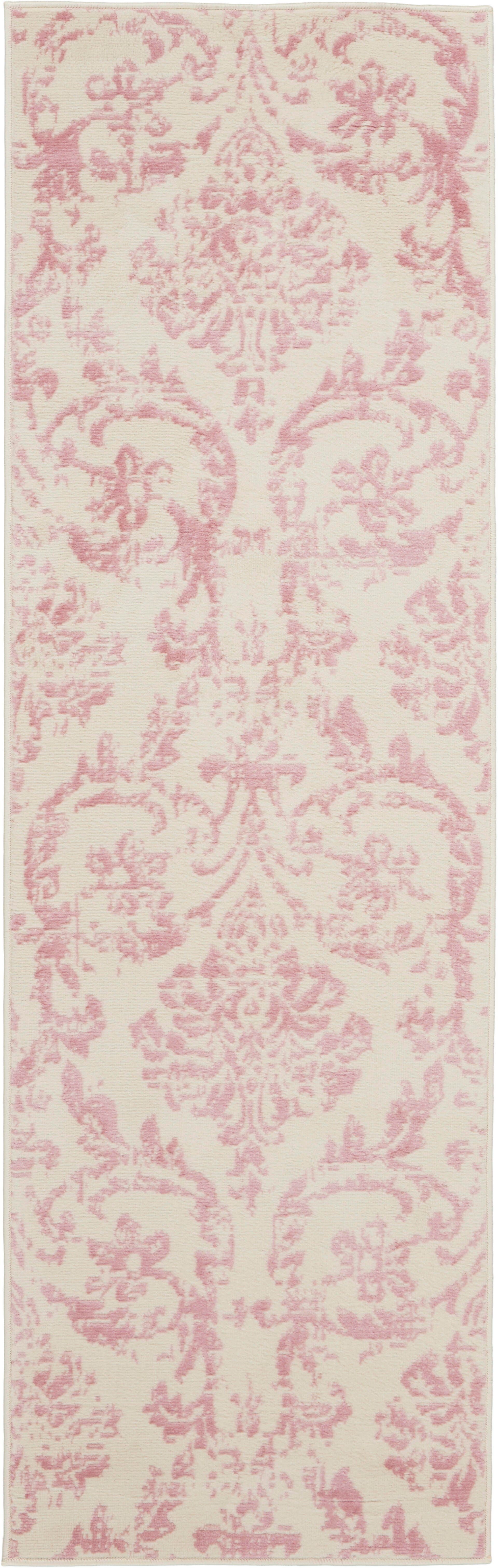 Nourison Home Nourison Jubilant 2'3" x 7'3" Ivory/Pink Vintage Indoor Rug, Ivory/Pink, large
