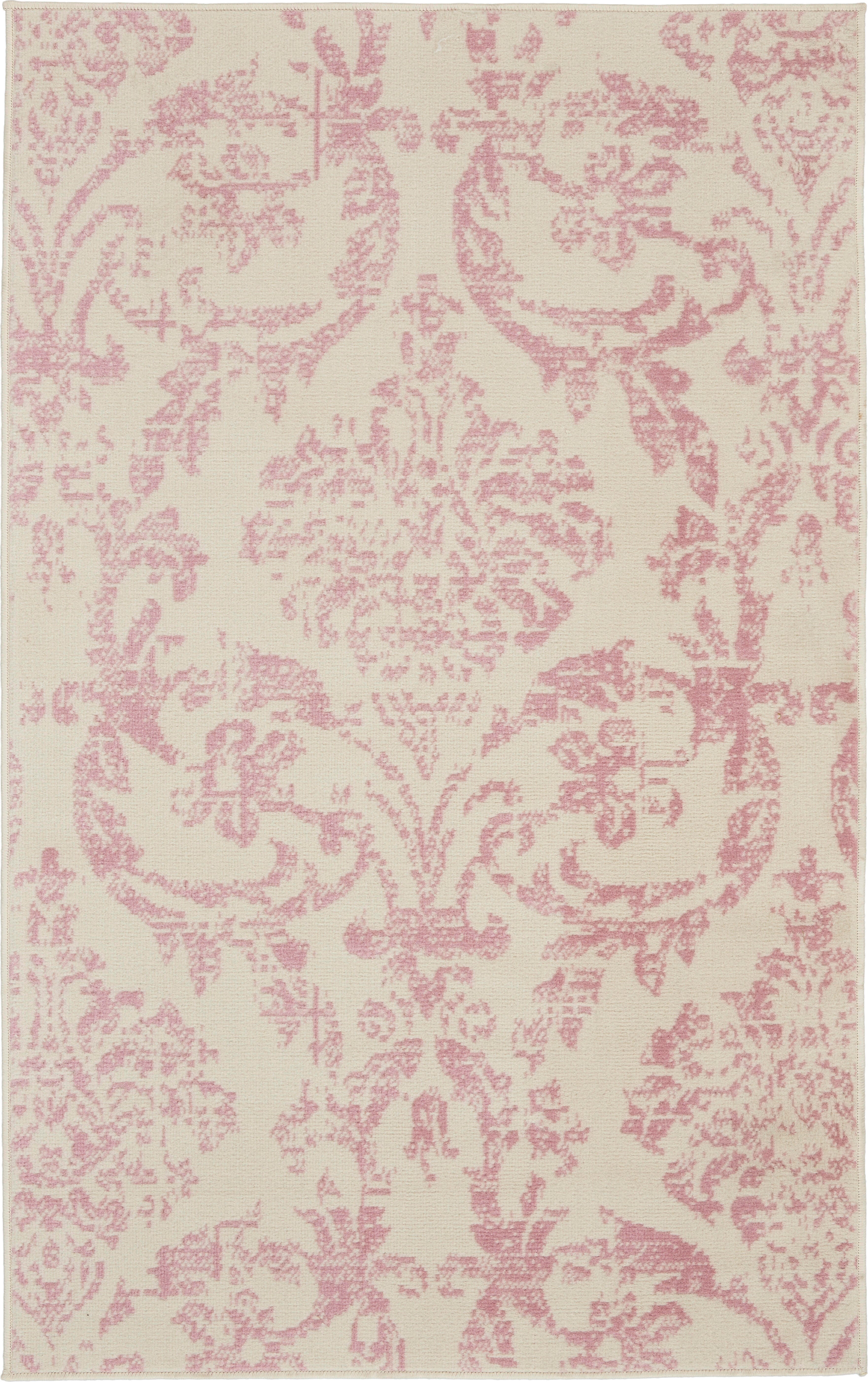 Nourison Home Nourison Jubilant 3' x 5' Ivory/Pink Vintage Indoor Rug, Ivory/Pink, large