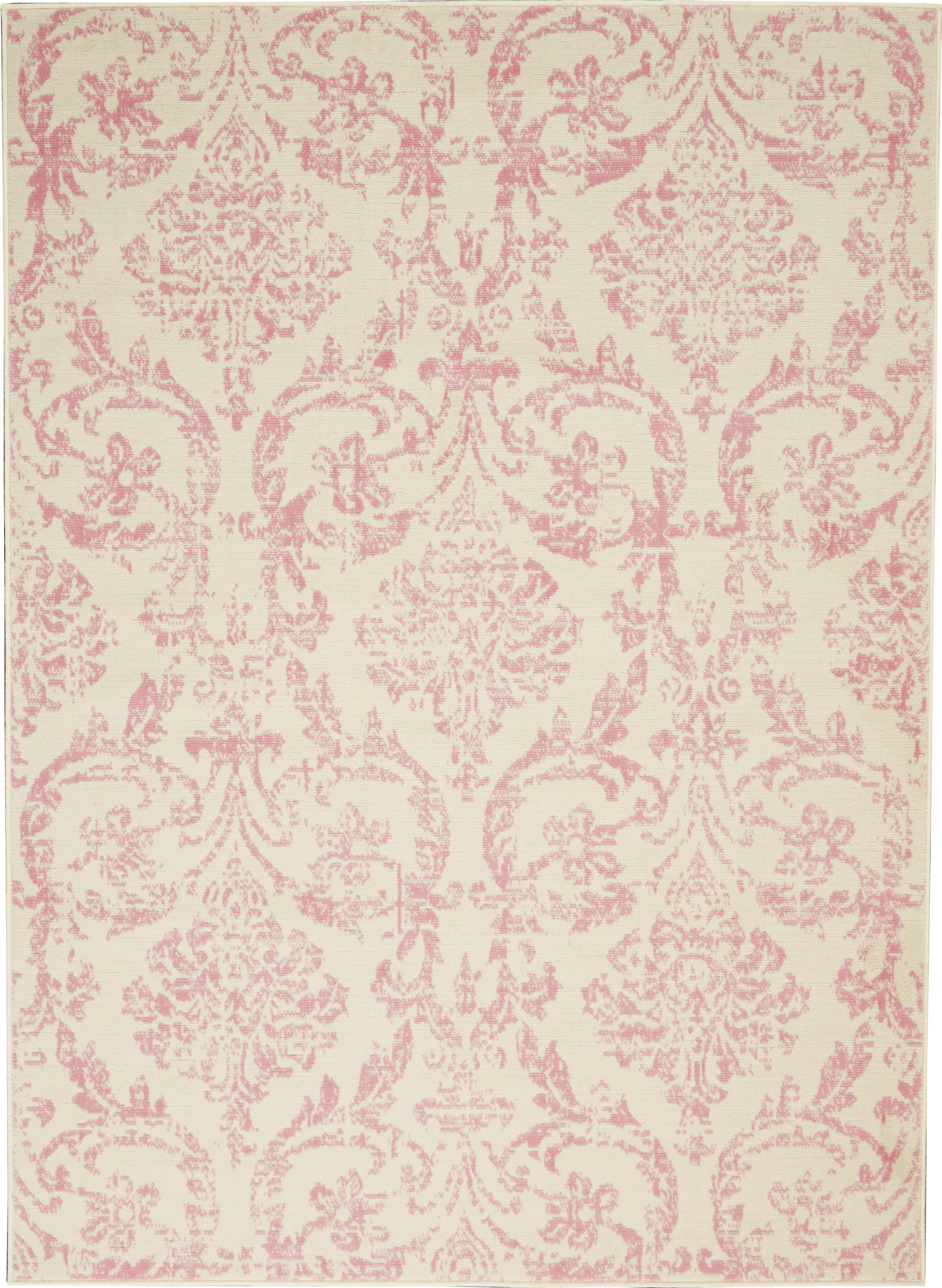 Nourison Home Nourison Jubilant 5'3" x 7'3" Ivory/Pink Vintage Indoor Rug, Ivory/Pink, large