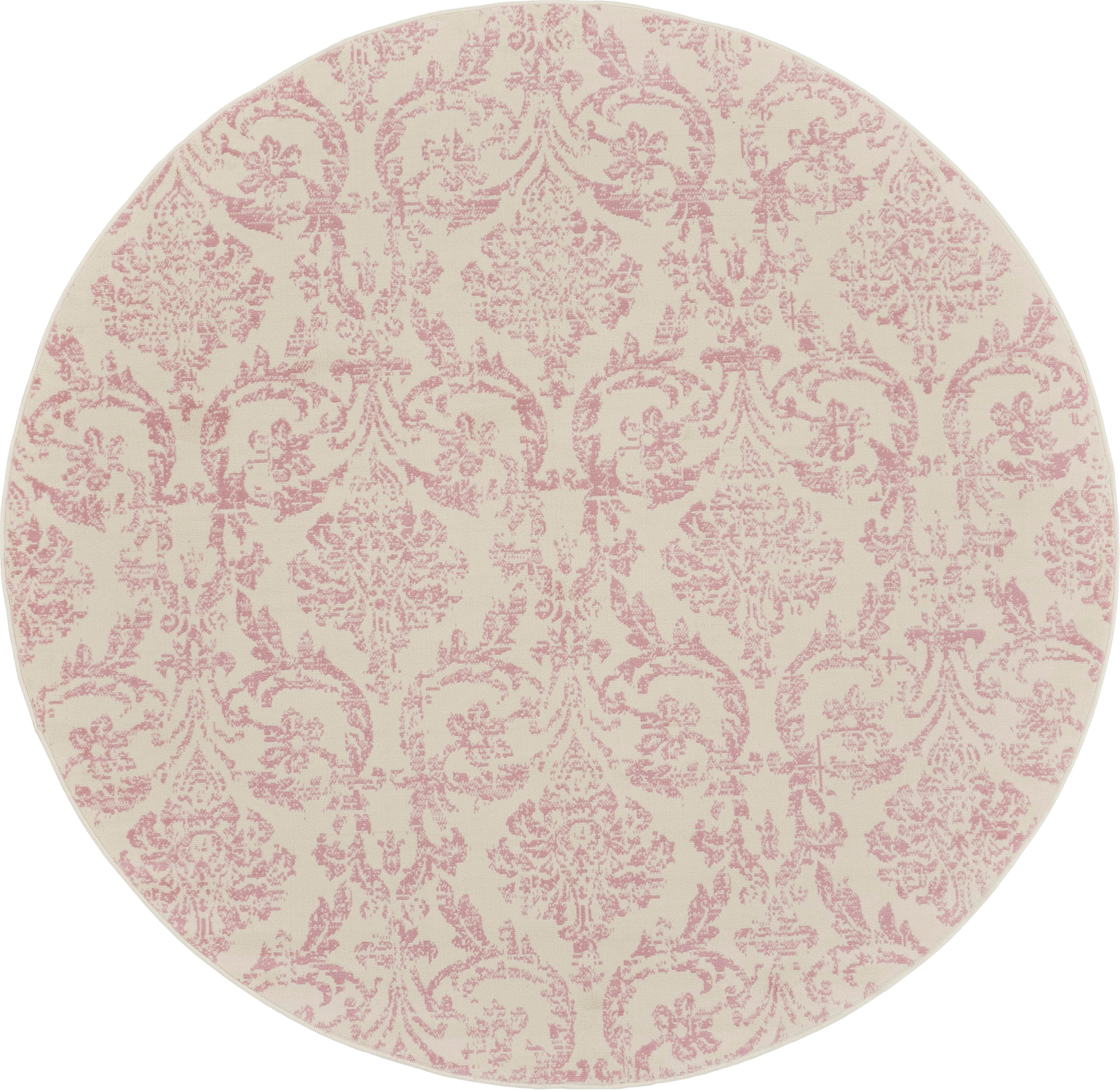 Nourison Home Nourison Jubilant 8' x round Ivory/Pink Vintage Indoor Rug, Ivory/Pink, large