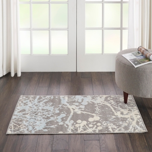Nourison Home Nourison Jubilant 2' x 4' Grey Modern Indoor Rug, Gray, rollover