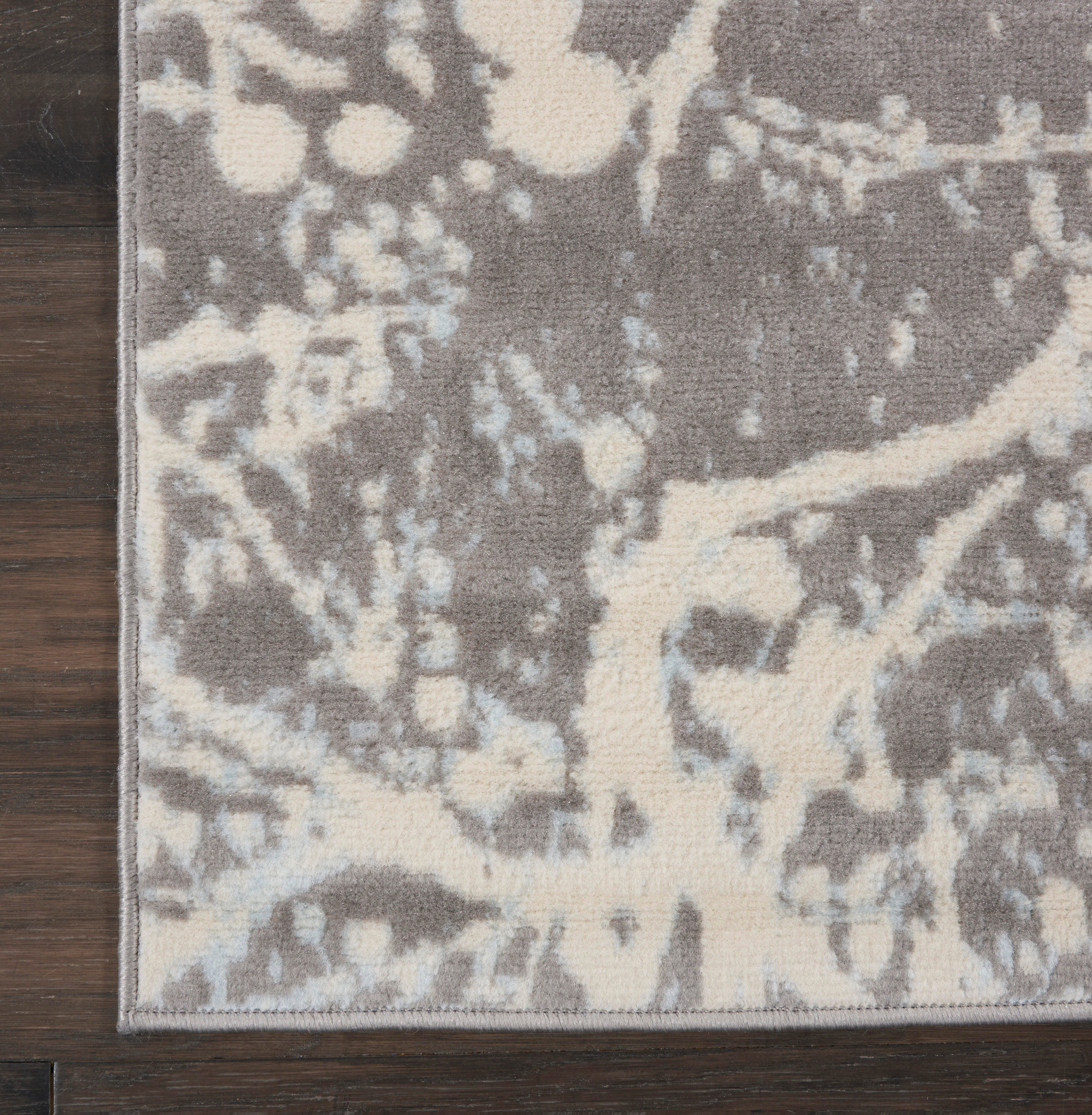 Nourison Home Nourison Jubilant 2' x 4' Grey Modern Indoor Rug, Gray, large