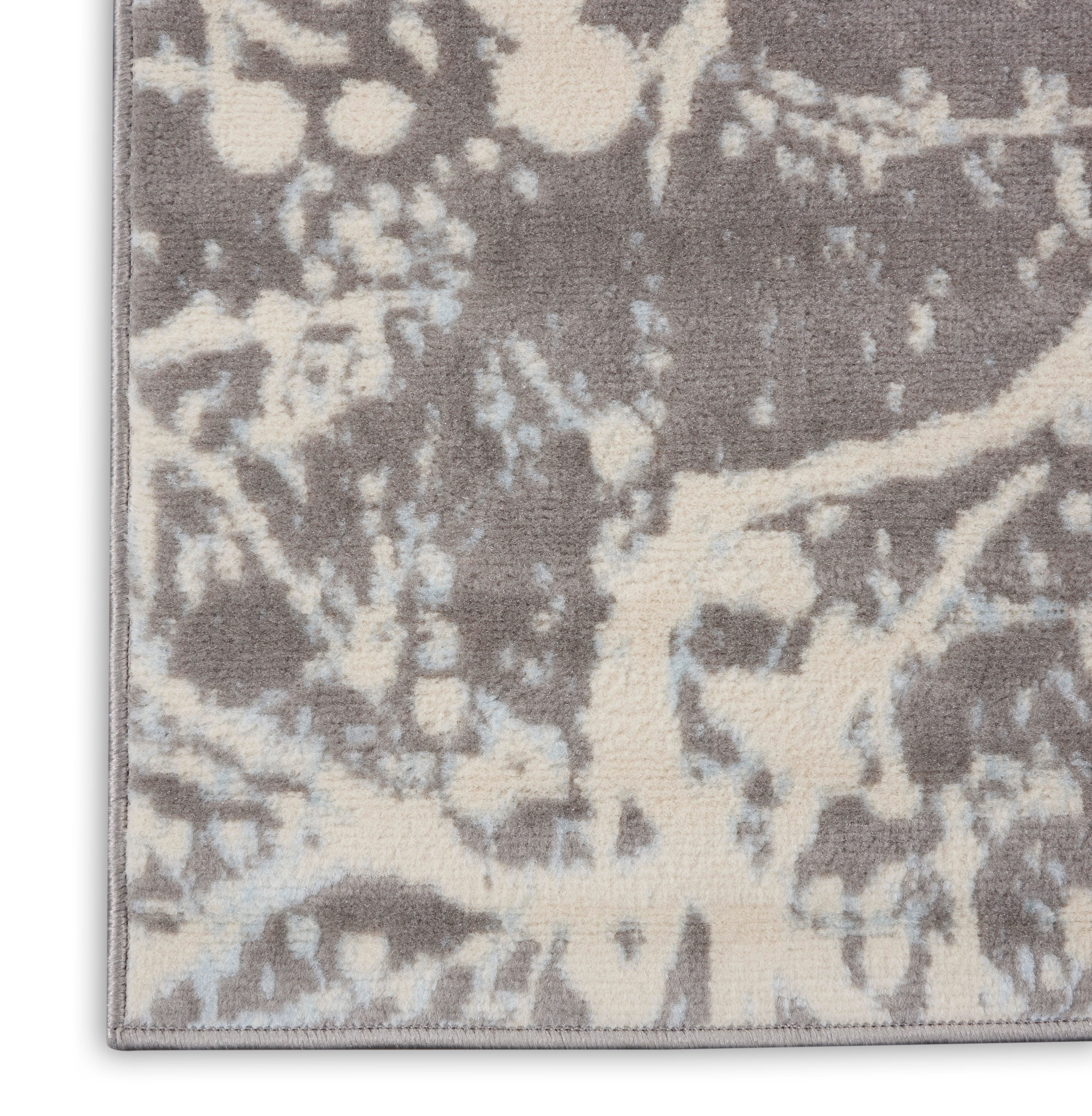 Nourison Home Nourison Jubilant 2' x 4' Grey Modern Indoor Rug, Gray, large