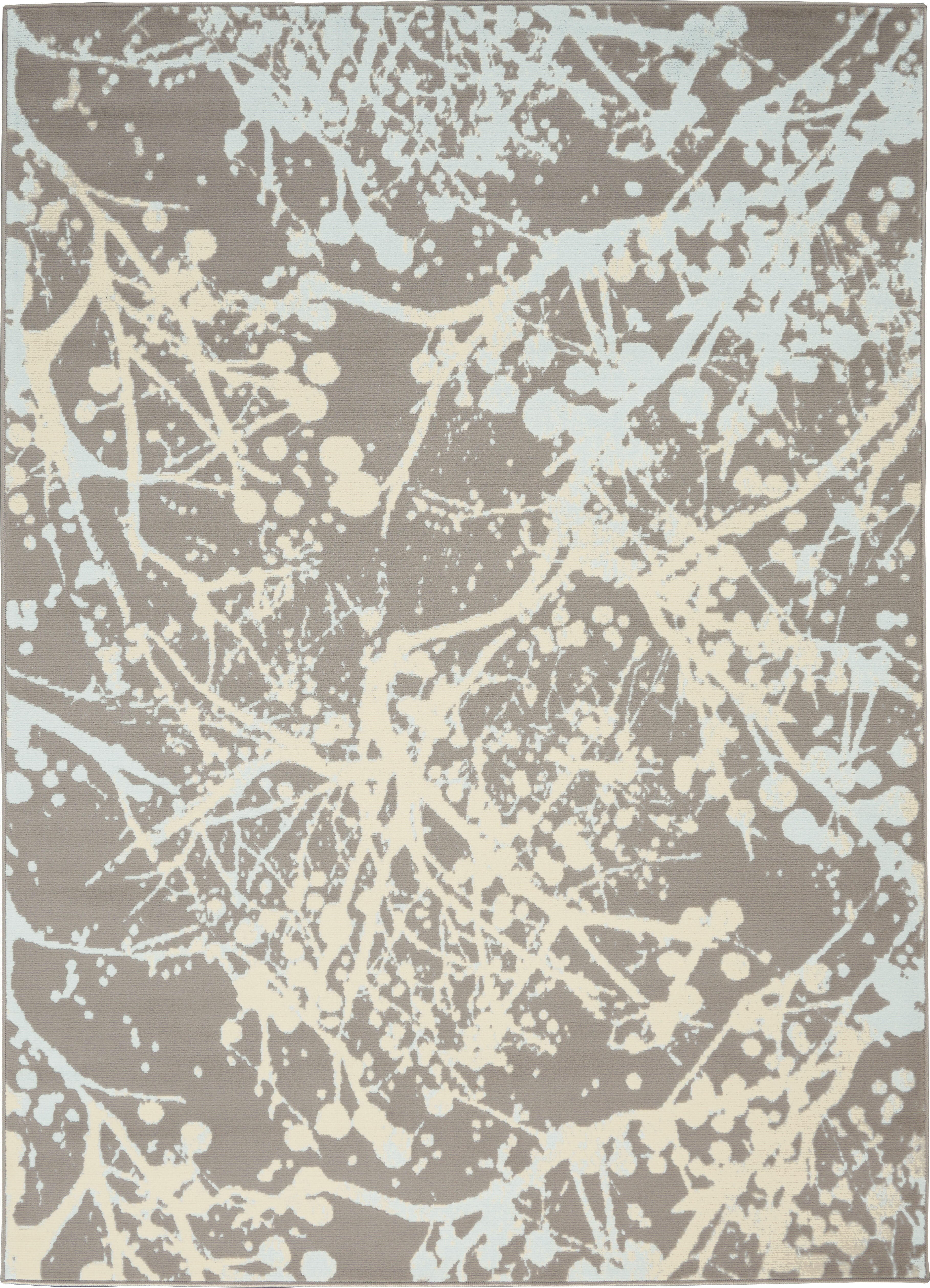 Nourison Nourison Jubilant 4' x 6' Grey Modern Indoor Rug, Gray, large