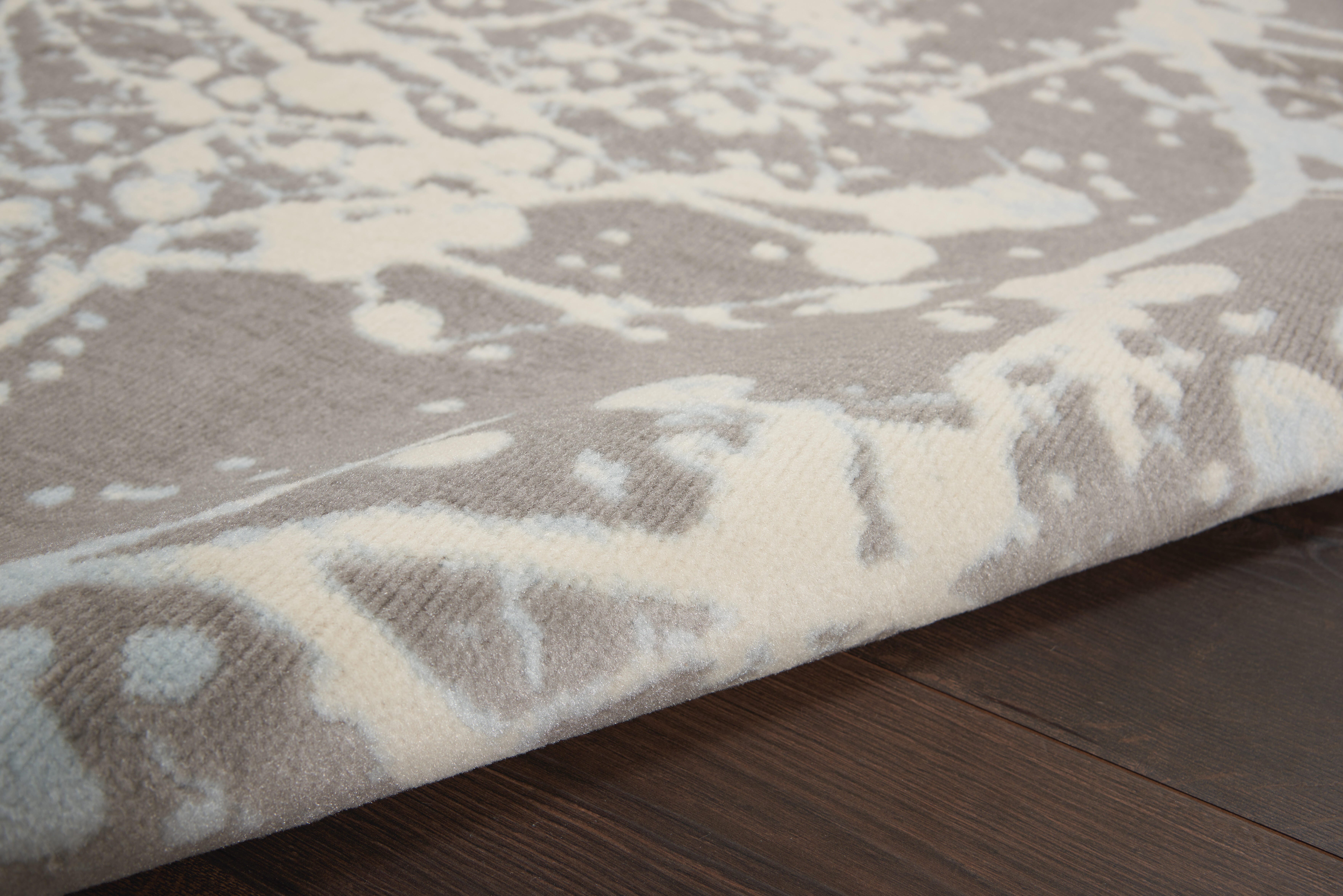 Nourison Nourison Jubilant 4' x 6' Grey Modern Indoor Rug, Gray, large