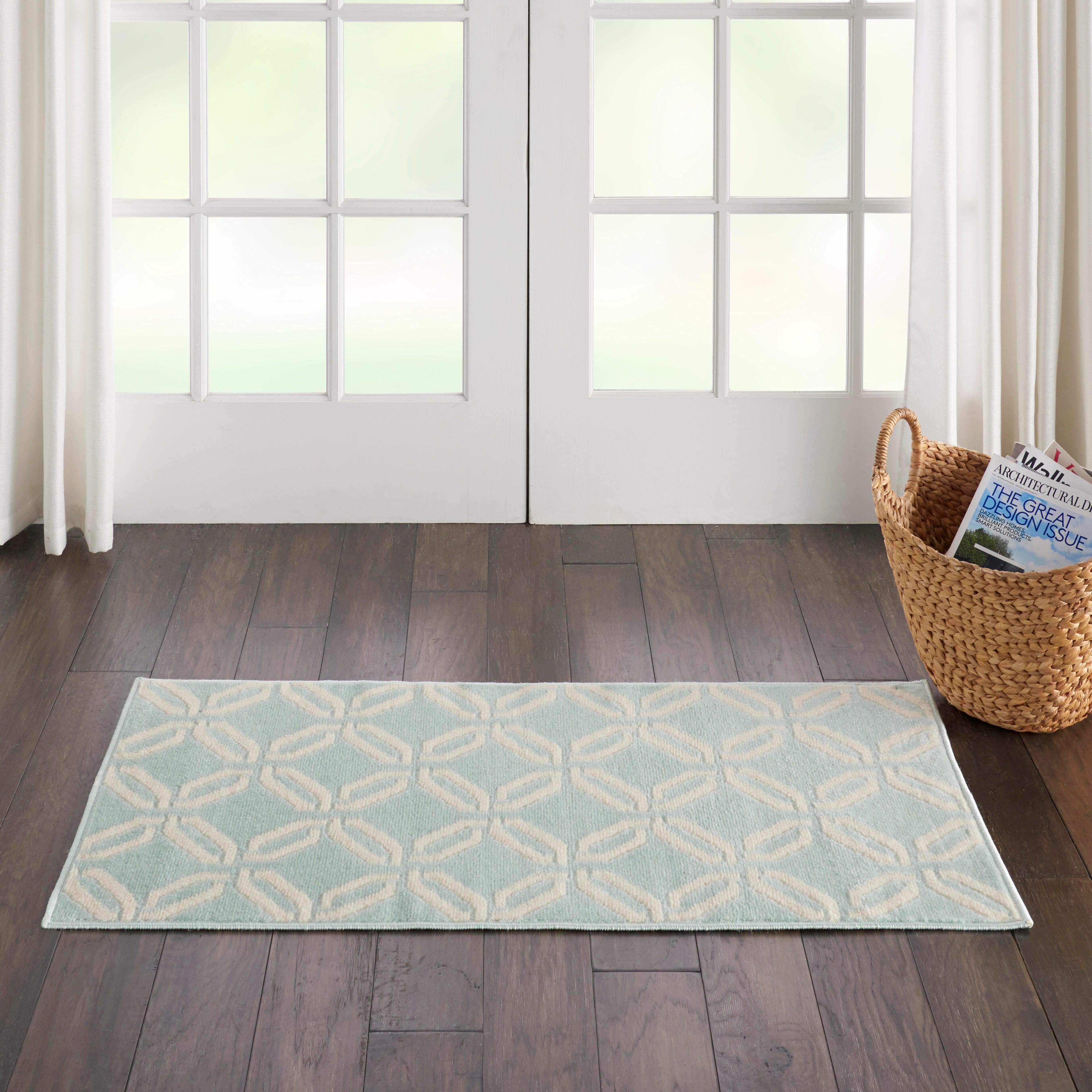 Nourison Home Nourison Jubilant 2' x 4' Green Coastal, Nautical & Beach Indoor Rug, Green, rollover