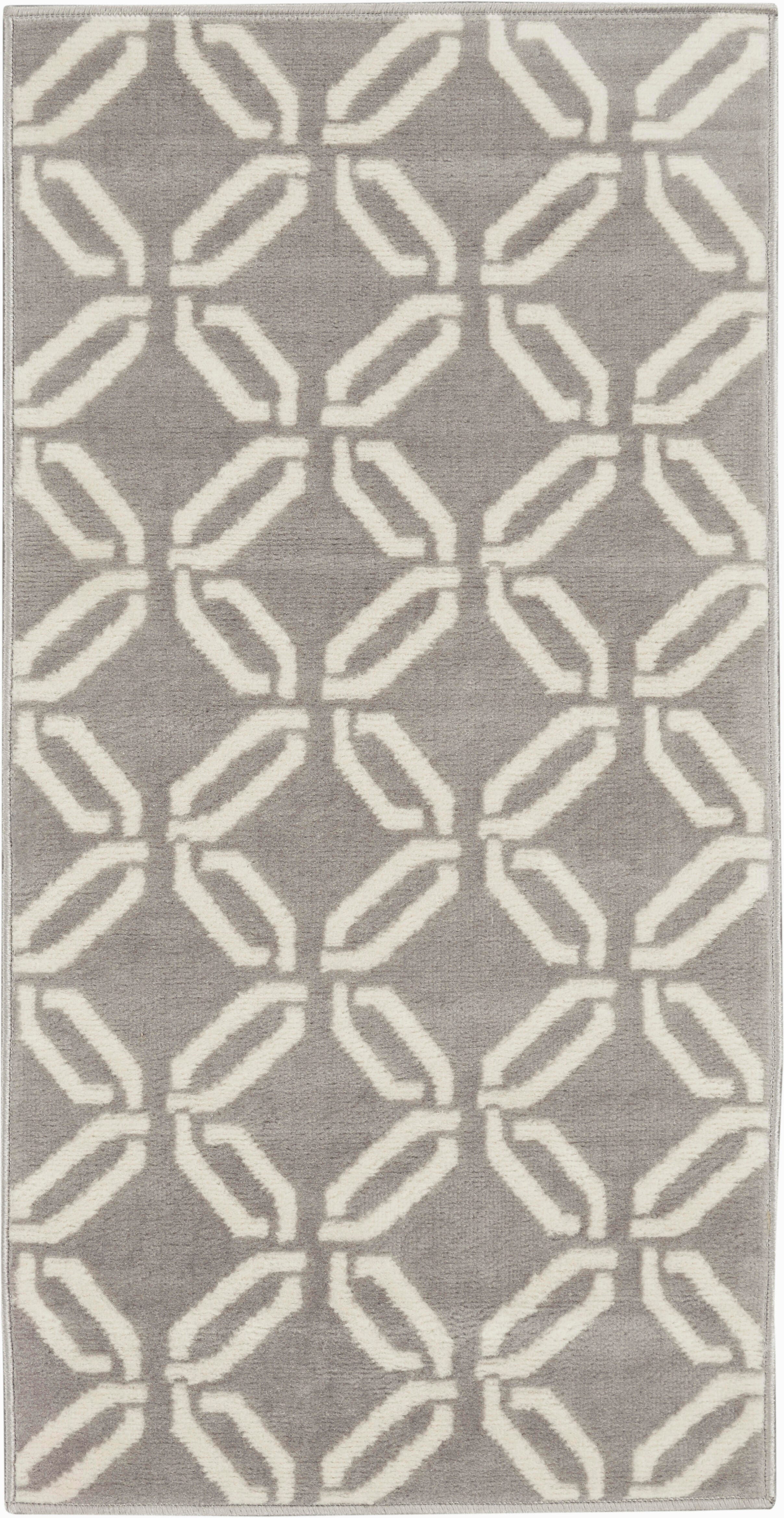 Nourison Nourison Jubilant 2' x 4' Grey Contemporary Indoor Rug, Gray, large