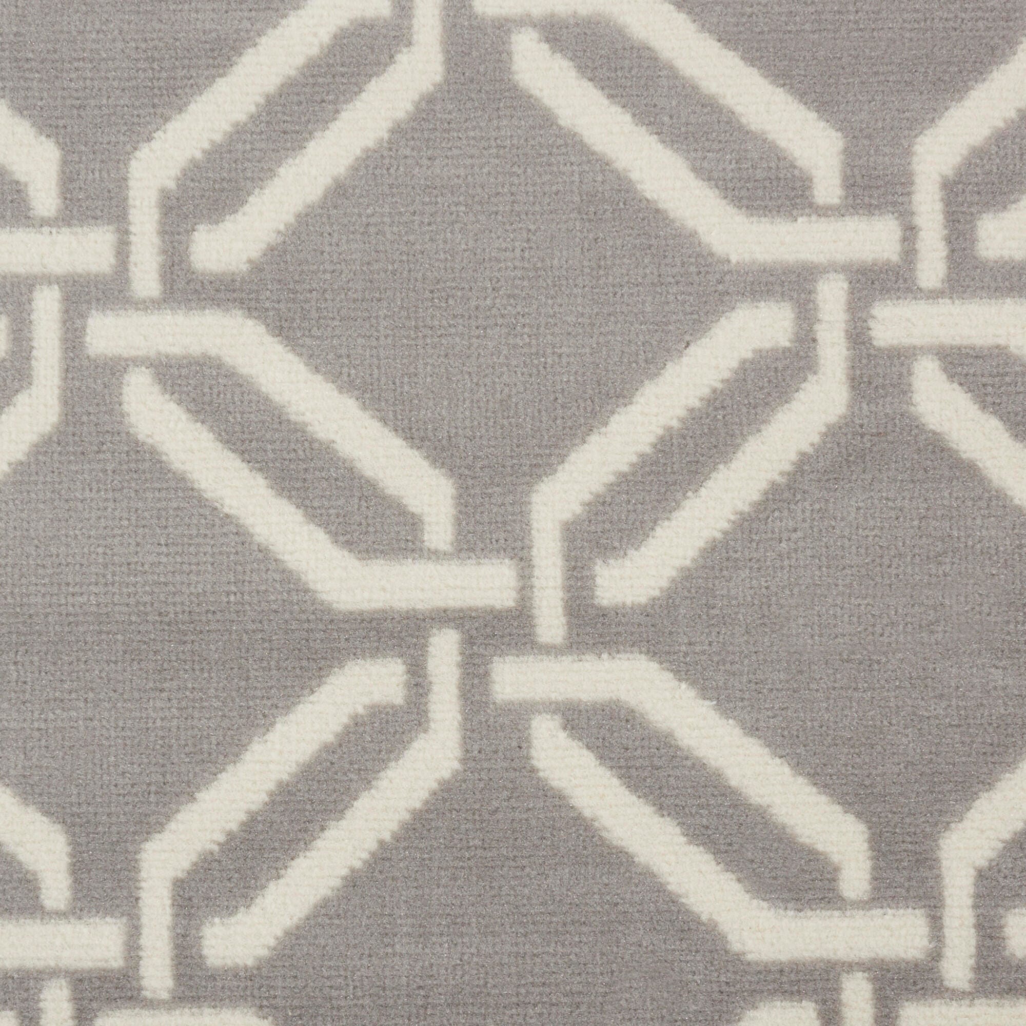 Nourison Nourison Jubilant 2'3" x 7'3" Grey Contemporary Indoor Rug, Gray, large