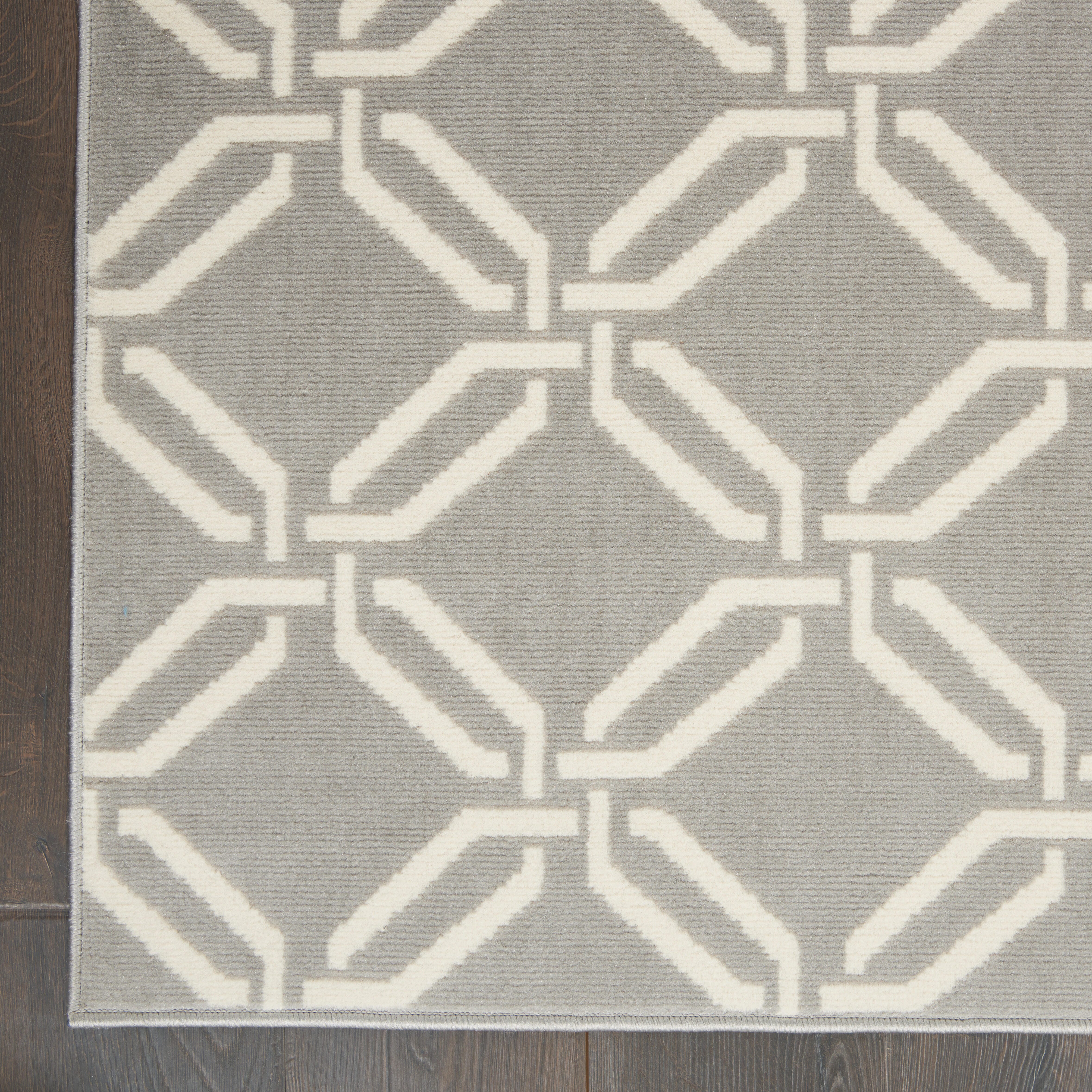 Nourison Nourison Jubilant 5'3" x 7'3" Grey Contemporary Indoor Rug, Gray, large