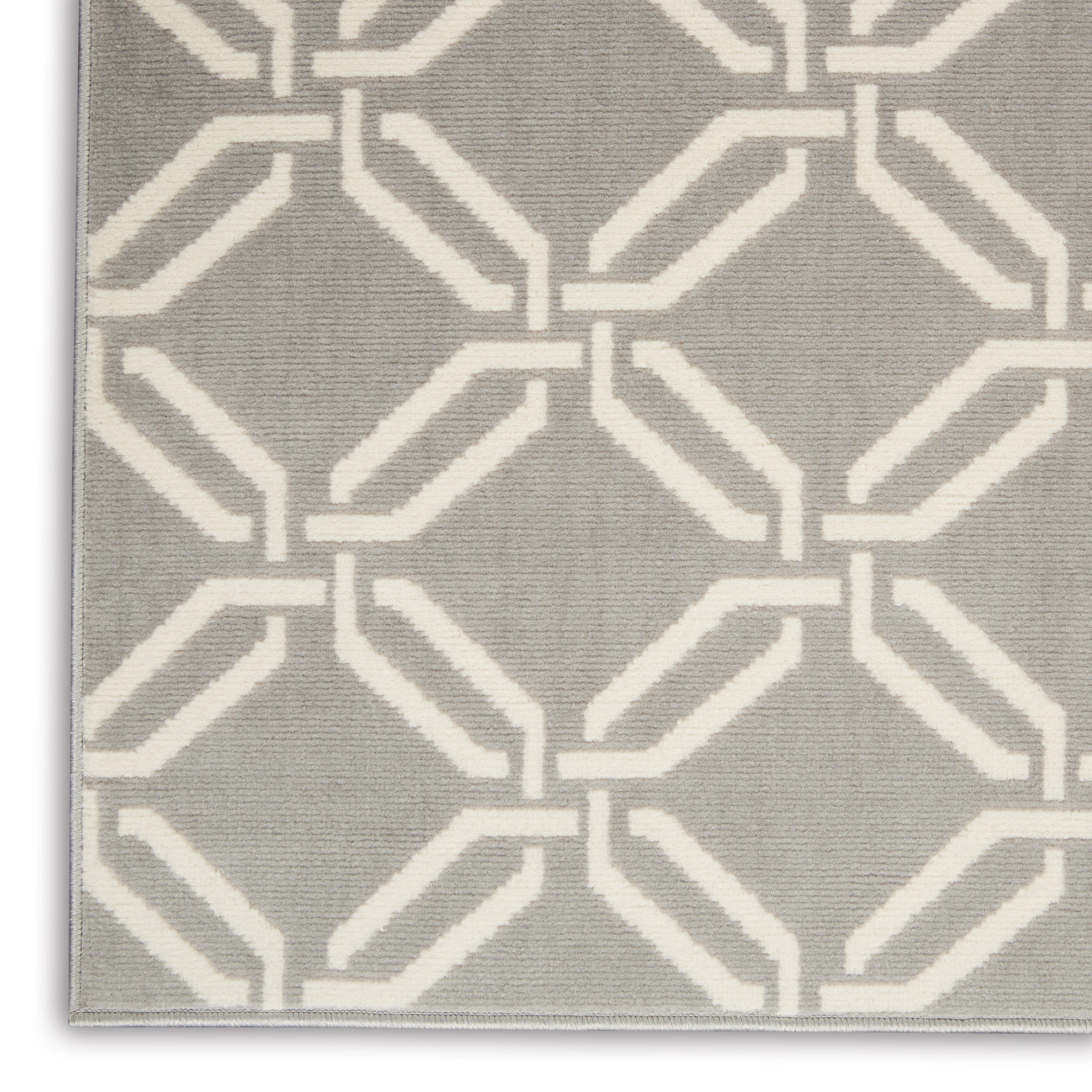 Nourison Nourison Jubilant 5'3" x 7'3" Grey Contemporary Indoor Rug, Gray, large