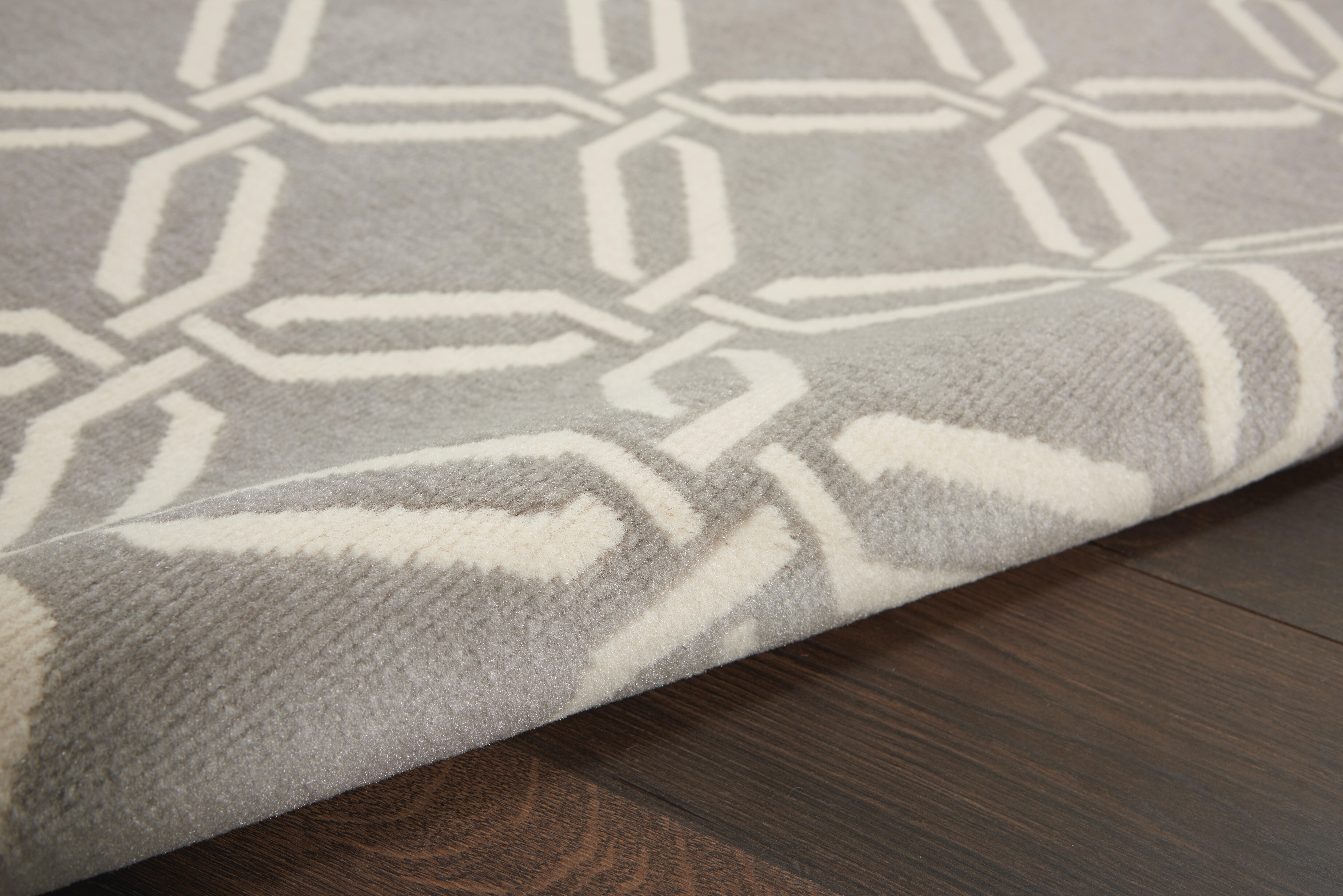 Nourison Nourison Jubilant 5'3" x 7'3" Grey Contemporary Indoor Rug, Gray, large