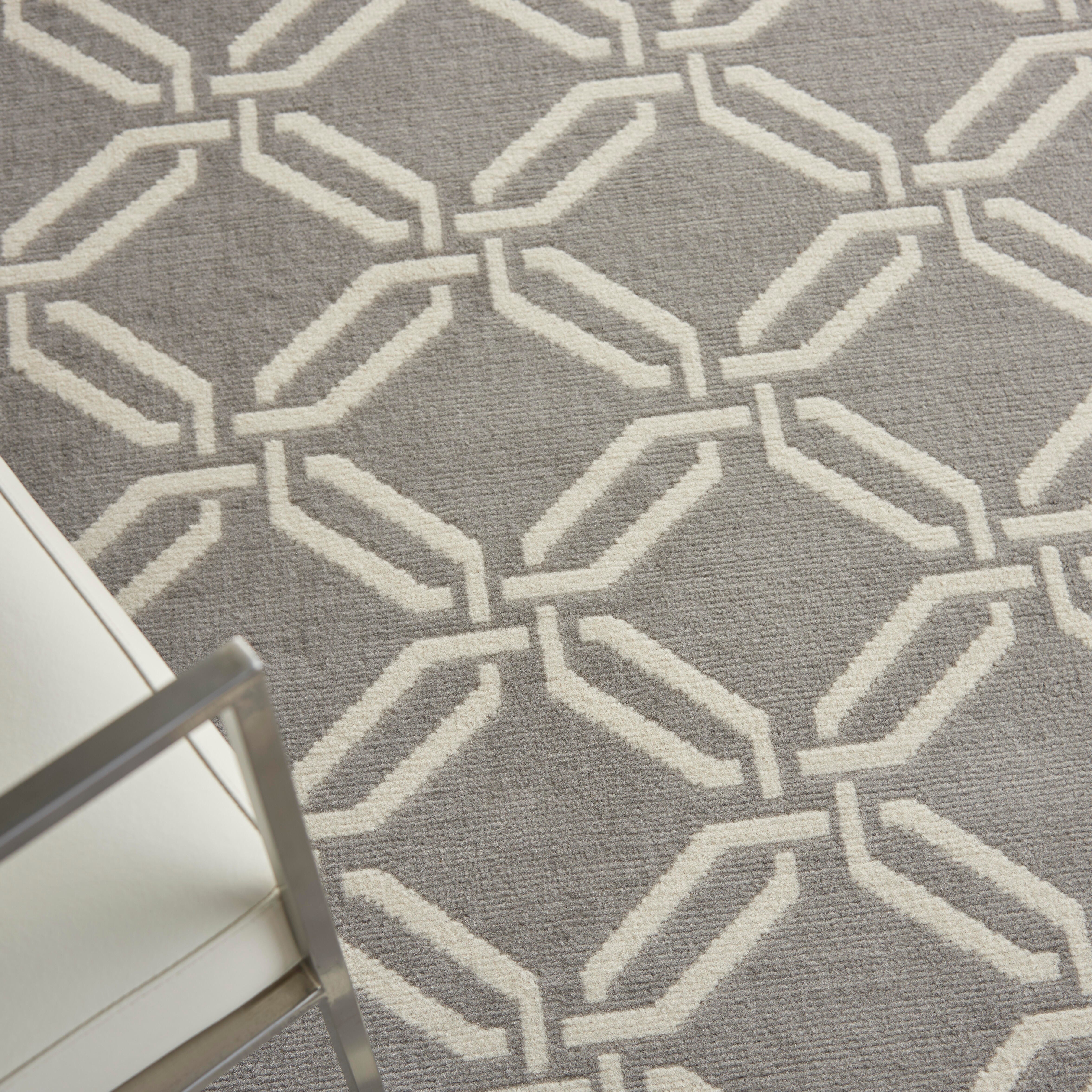 Nourison Nourison Jubilant 5'3" x 7'3" Grey Contemporary Indoor Rug, Gray, large