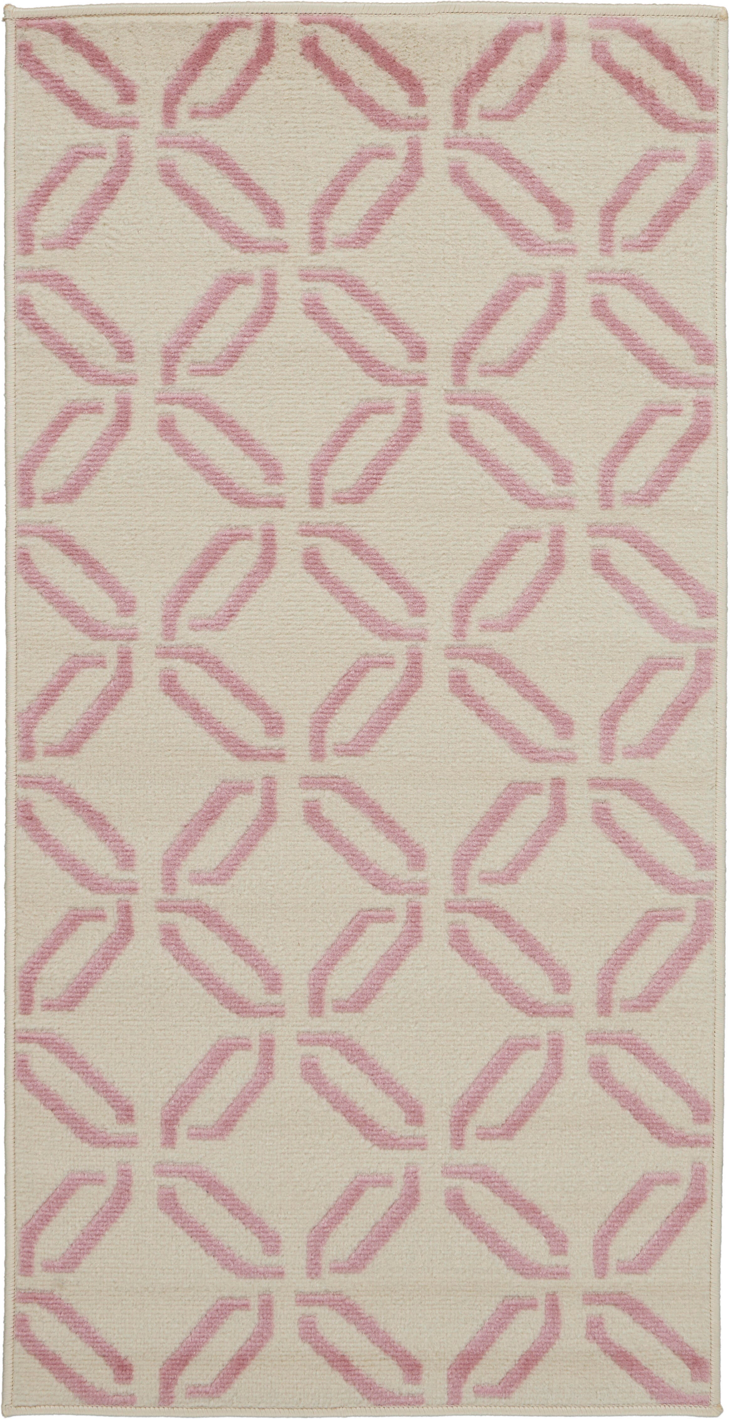 Nourison Home Nourison Jubilant 2' x 4' Ivory/Pink Contemporary Indoor Rug, Ivory/Pink, large