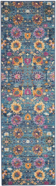 Nourison Home Passion 2'2" x 10' Denim Bohemian Indoor Rug