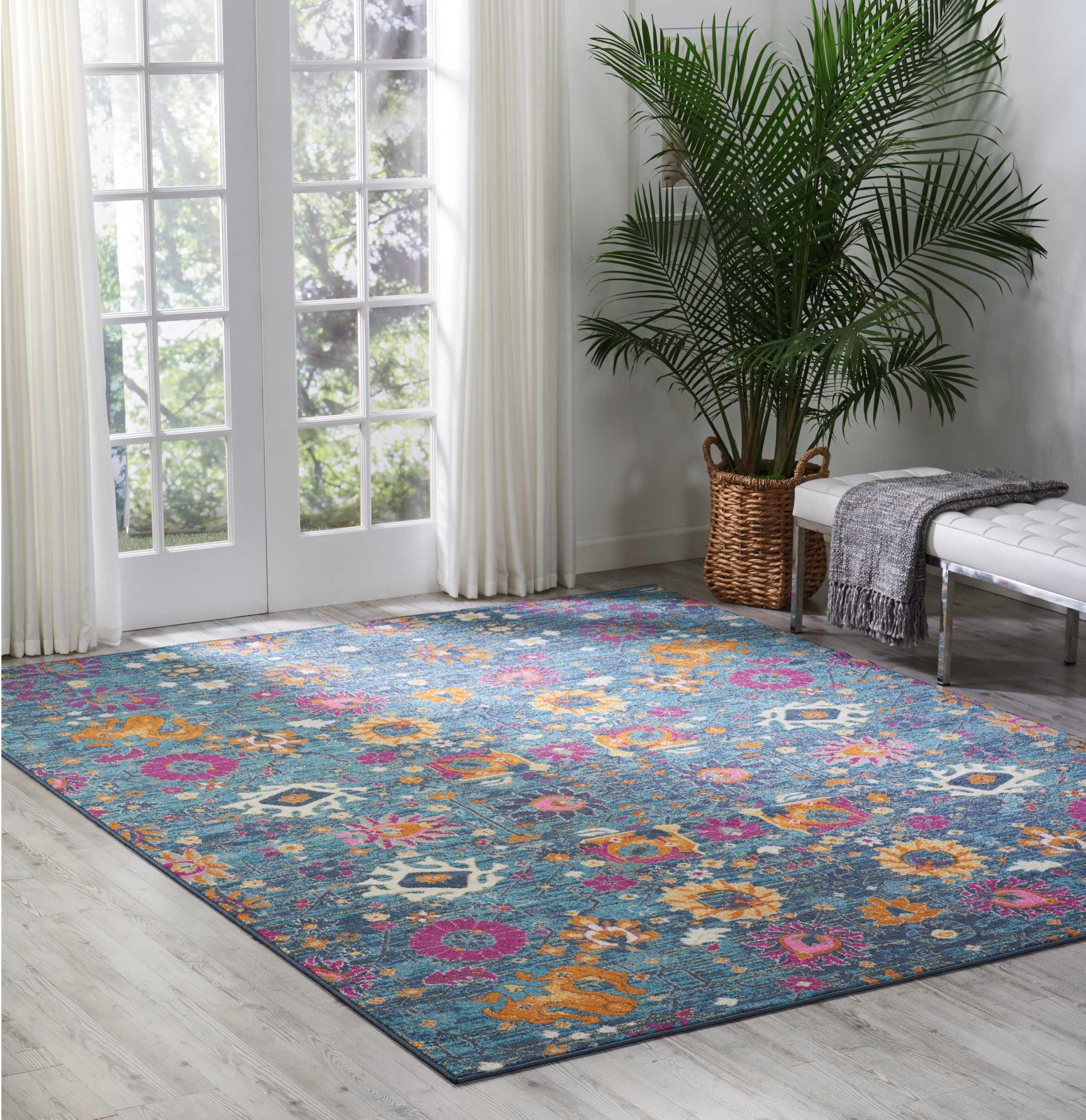 Nourison Home Nourison Passion 8' x 10' Denim Bohemian Indoor Rug, Denim, rollover