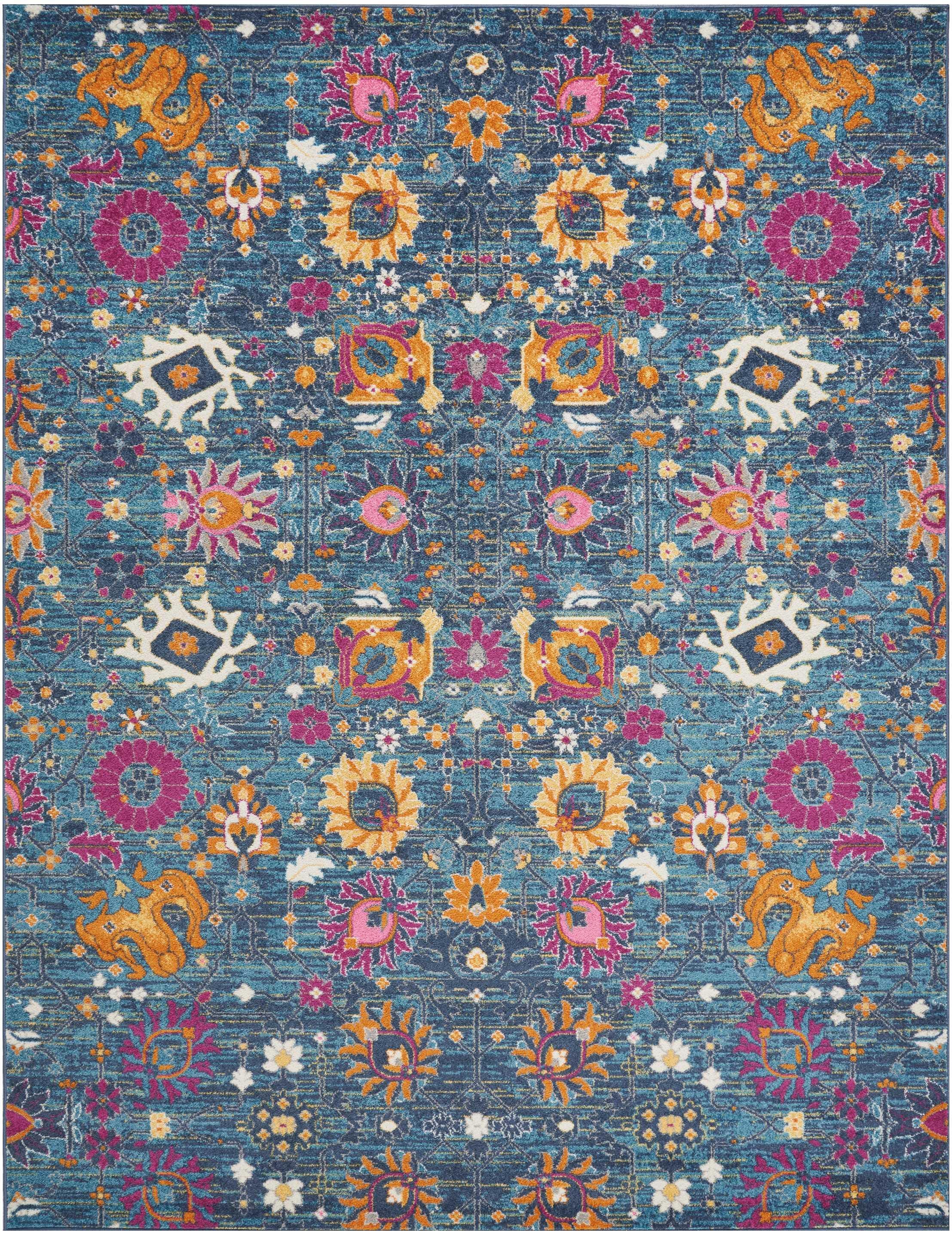 Nourison Home Nourison Passion 8' x 10' Denim Bohemian Indoor Rug, Denim, large
