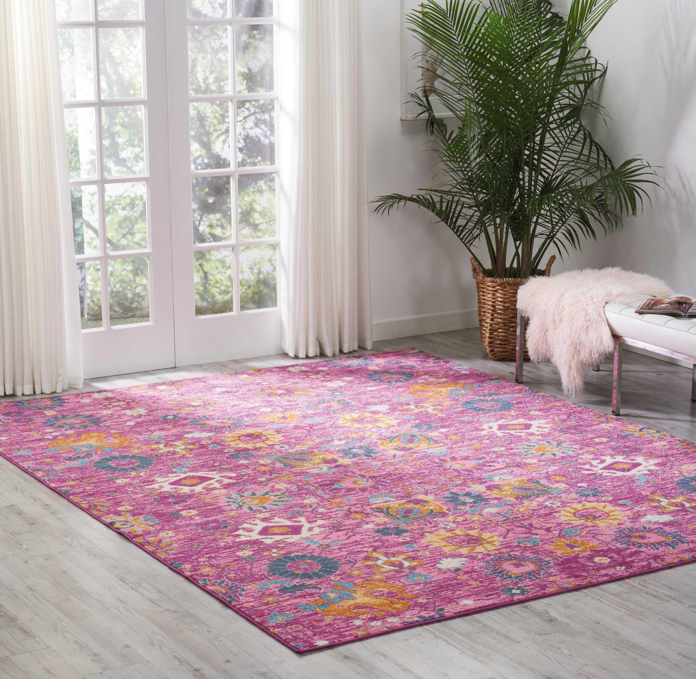 Nourison Home Nourison Passion 8' x 10' Fuchsia Bohemian Indoor Rug, Fuchsia, large