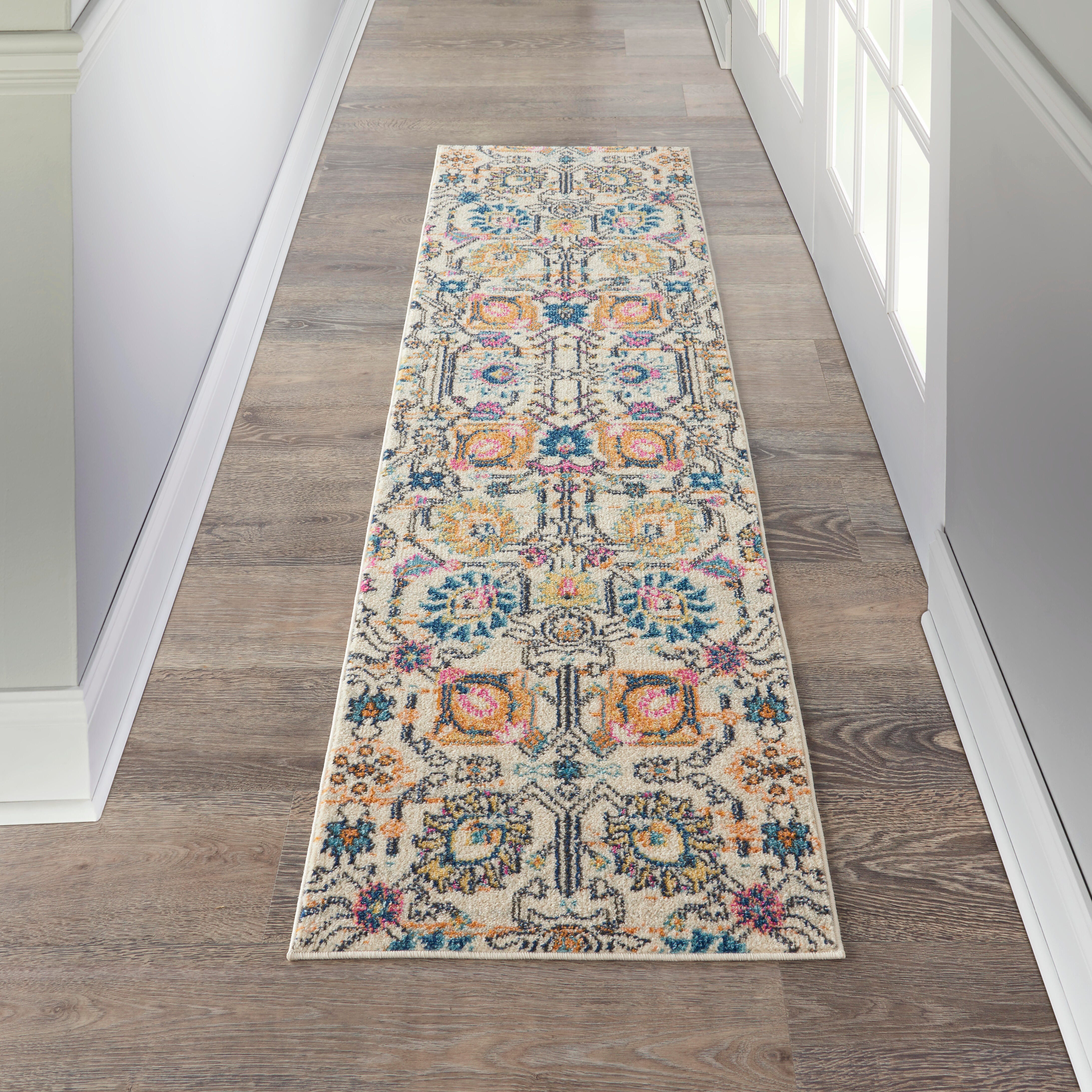 Nourison Home Nourison Passion 2'2" x 7'6" Ivory/Multi Bohemian Indoor Rug, Ivory/Multi, rollover