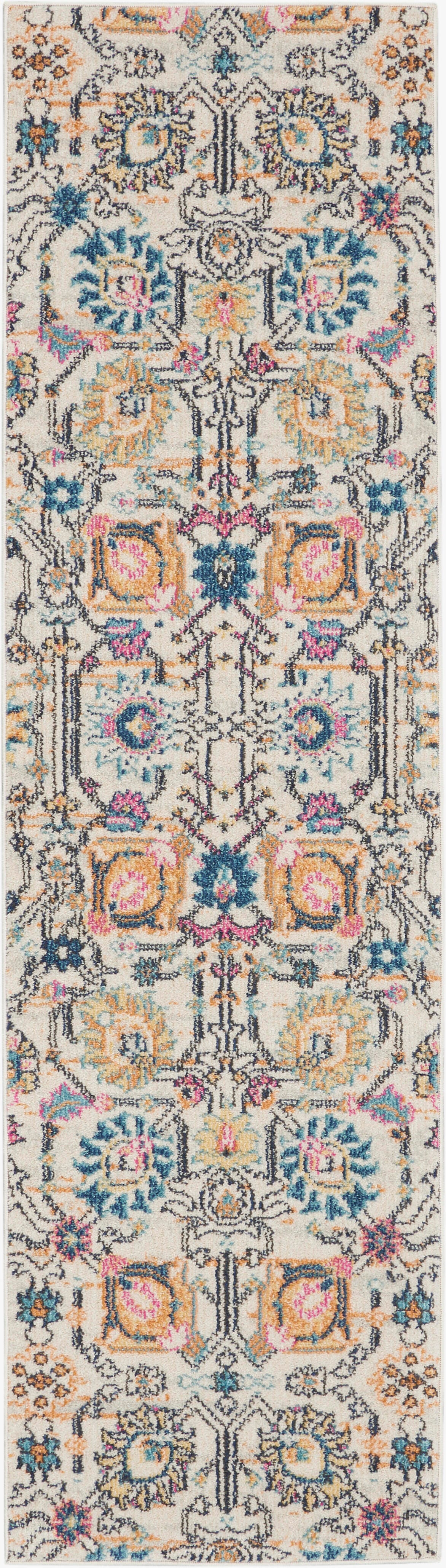 Nourison Home Nourison Passion 2'2" x 7'6" Ivory/Multi Bohemian Indoor Rug, Ivory/Multi, large