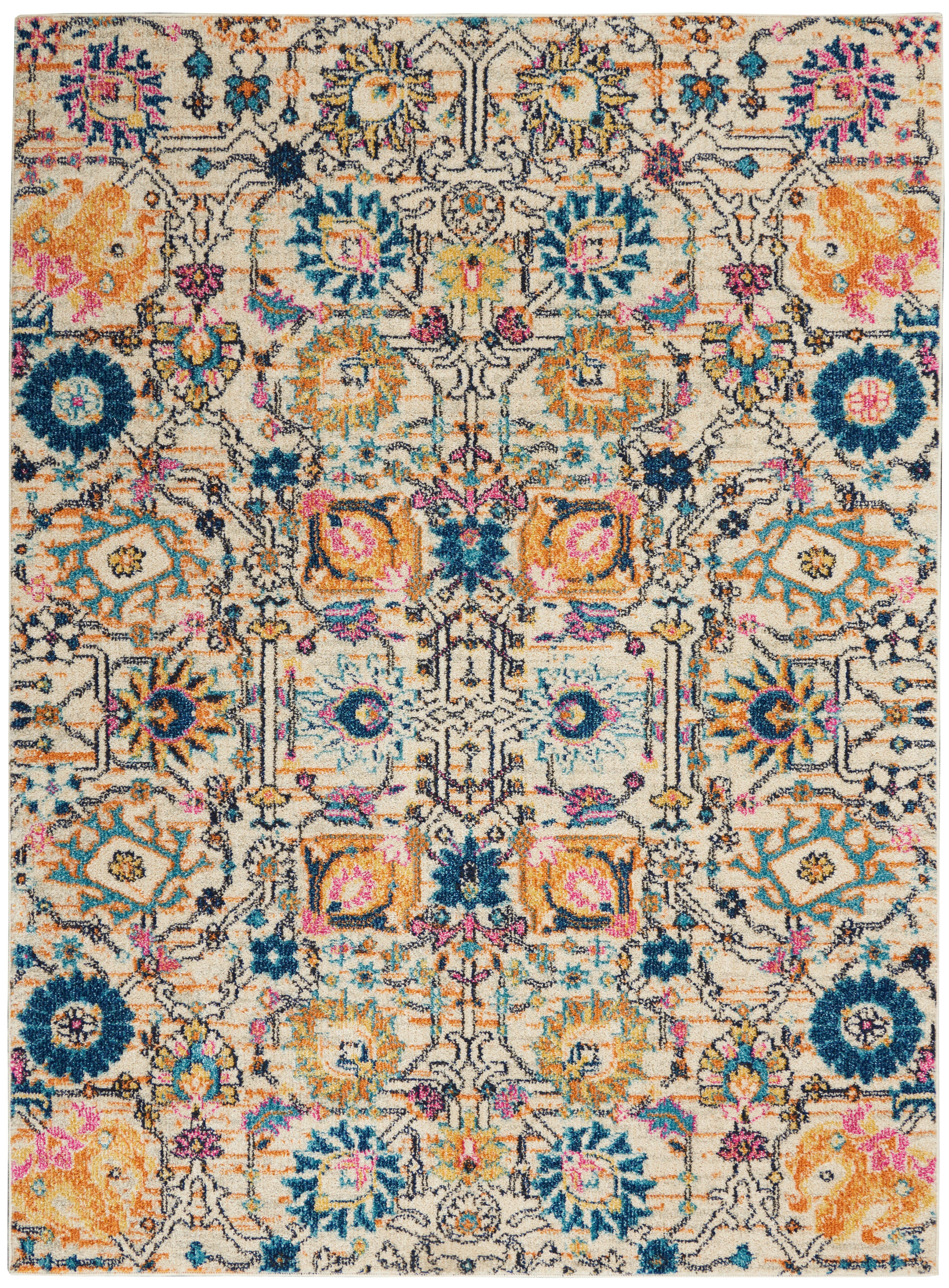 Nourison Home Nourison Passion 5'3" x 7'3" Ivory/Multi Bohemian Indoor Rug, Ivory/Multi, large