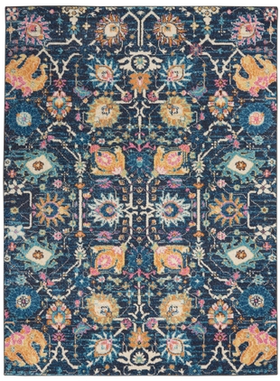Nourison Home Nourison Passion 5'3" x 7'3" Navy Bohemian Indoor Rug, Navy, large