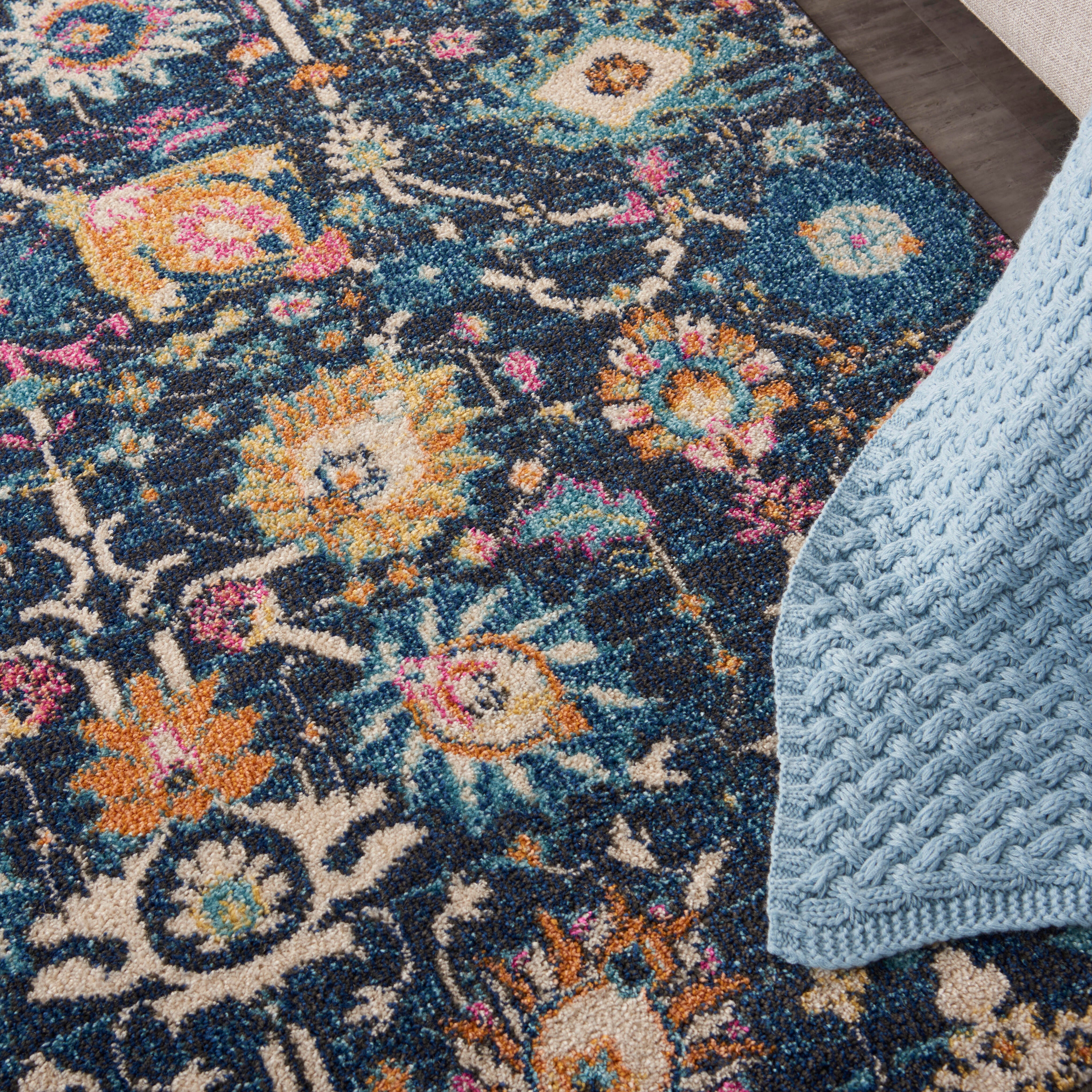 Nourison Home Nourison Passion 5'3" x 7'3" Navy Bohemian Indoor Rug, Navy, large