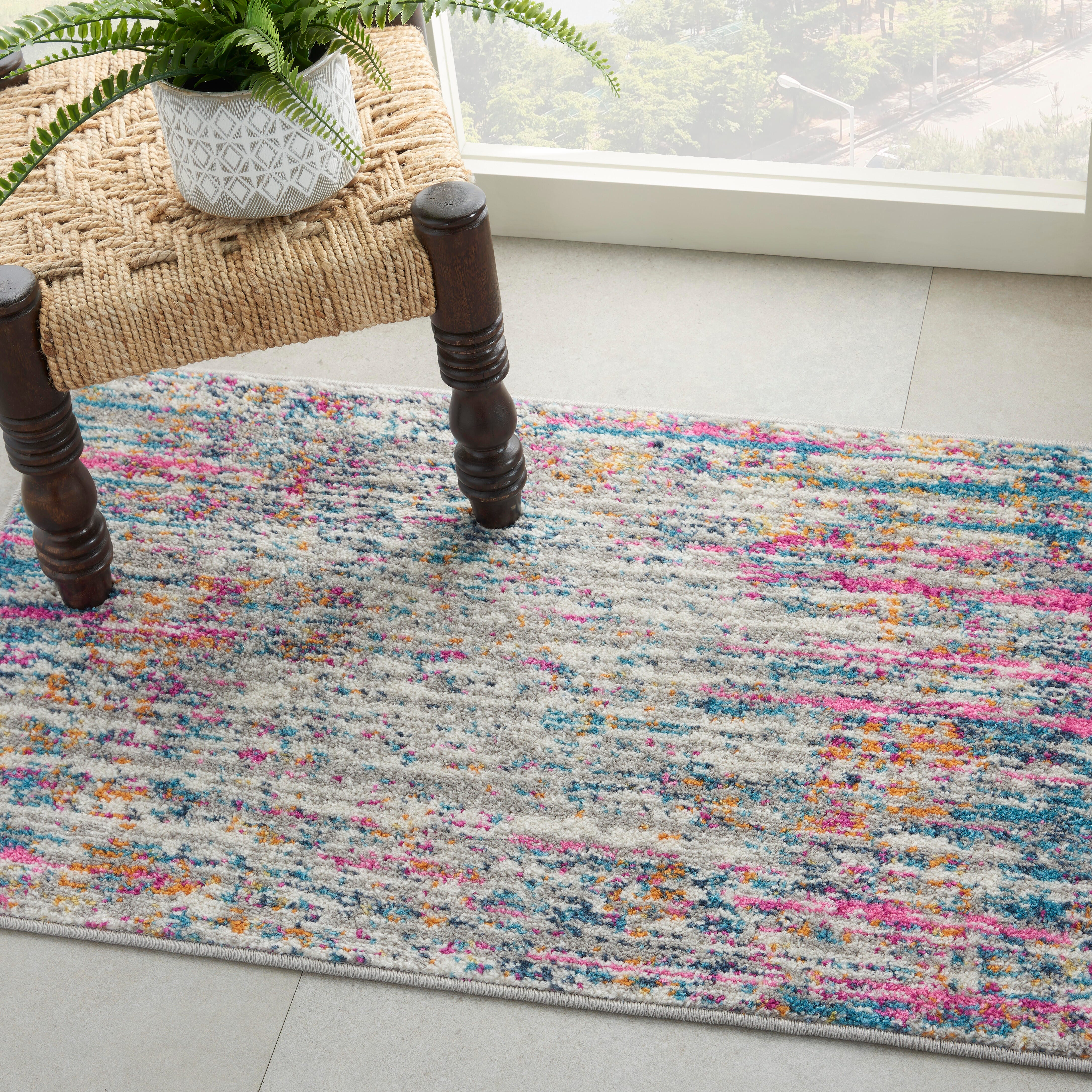 Nourison Nourison Passion 1'10" x 2'10" Ivory/Multi Modern Indoor Rug, Ivory/Multi, large
