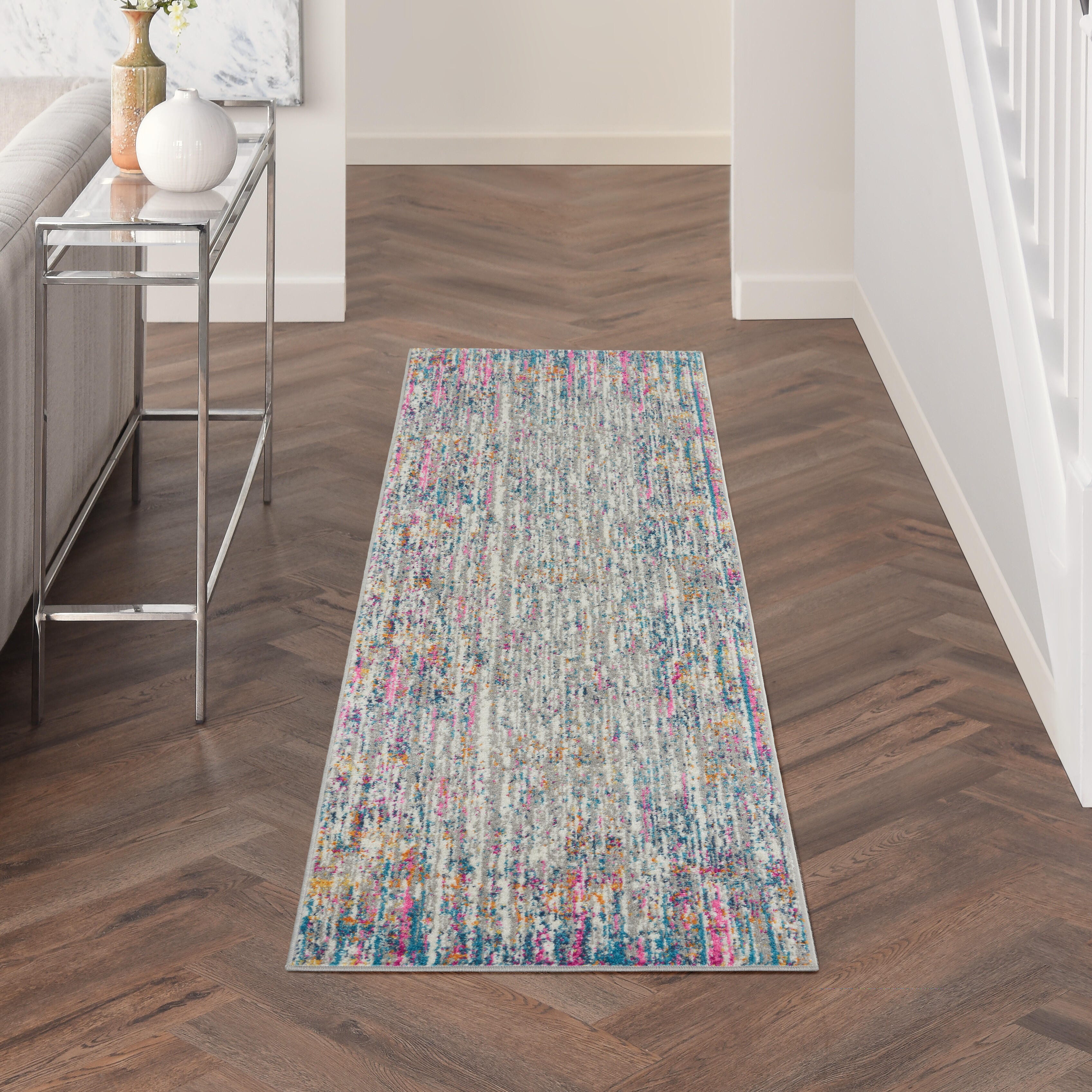 Nourison Nourison Passion 1'10" x 6' Ivory/Multi Modern Indoor Rug, Ivory/Multi, rollover