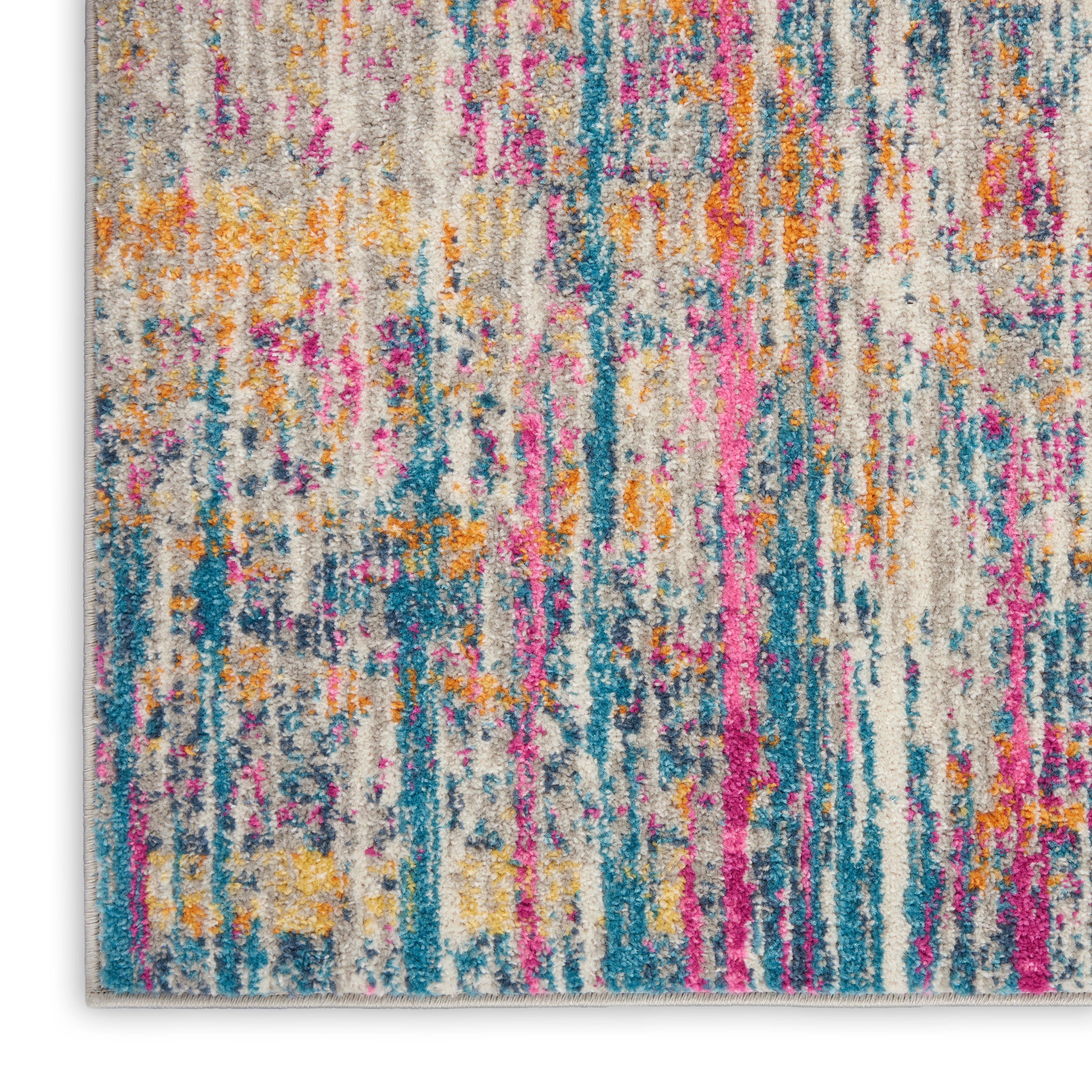 Nourison Nourison Passion 2'2" x 7'6" Ivory/Multi Modern Indoor Rug, Ivory/Multi, large