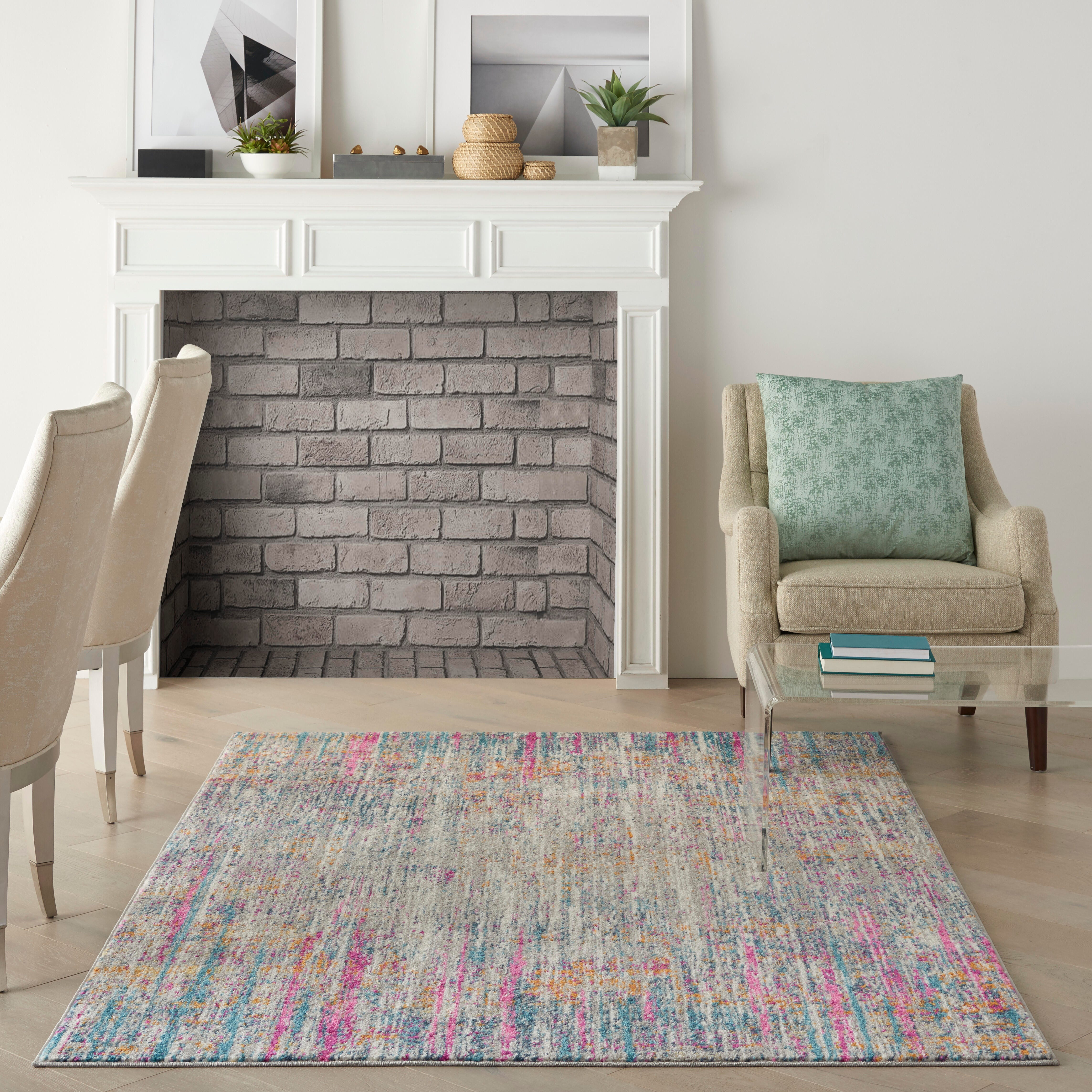 Nourison Nourison Passion 5'3" x 7'3" Ivory/Multi Modern Indoor Rug, Ivory/Multi, rollover
