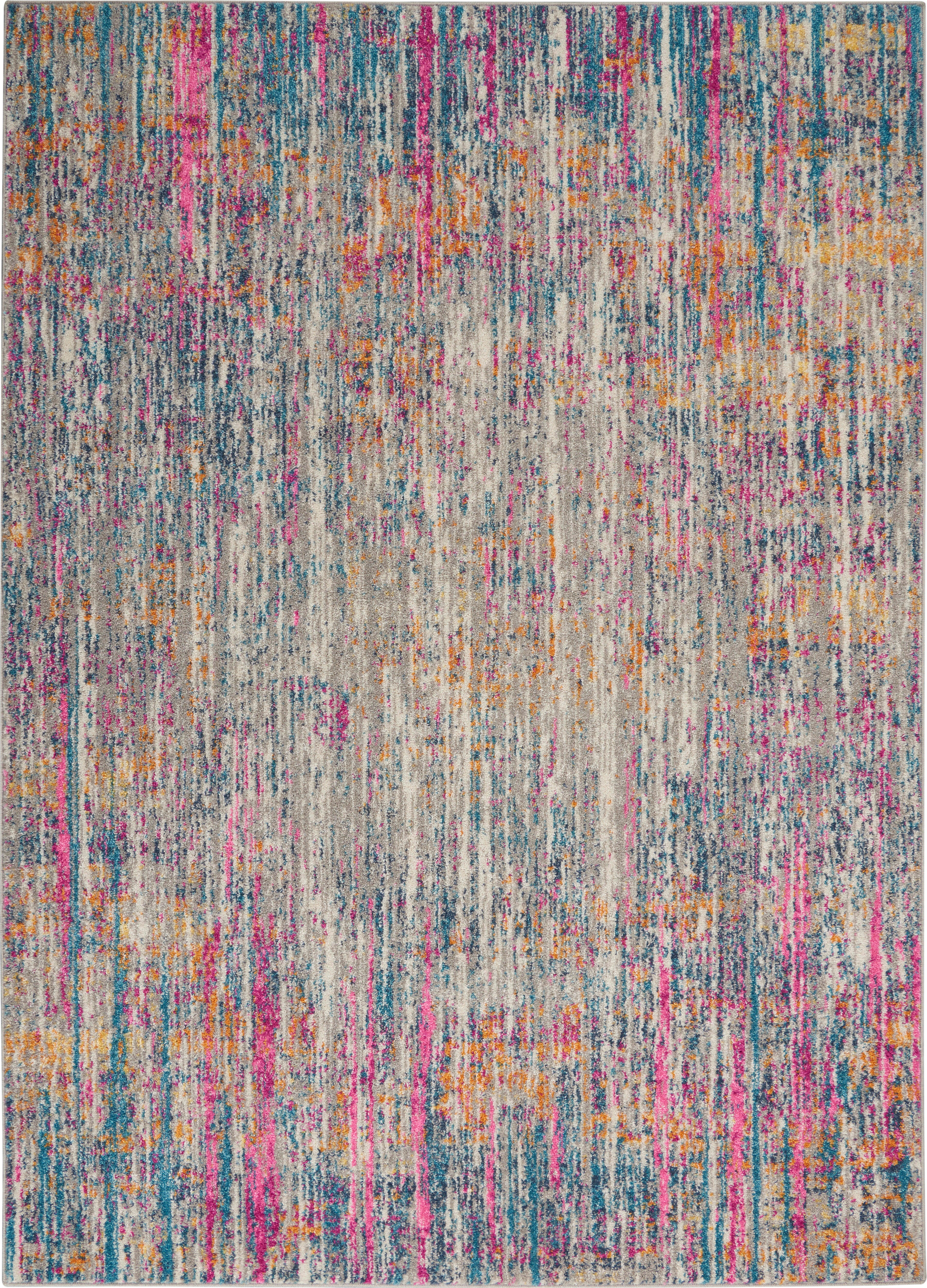 Nourison Nourison Passion 5'3" x 7'3" Ivory/Multi Modern Indoor Rug, Ivory/Multi, large